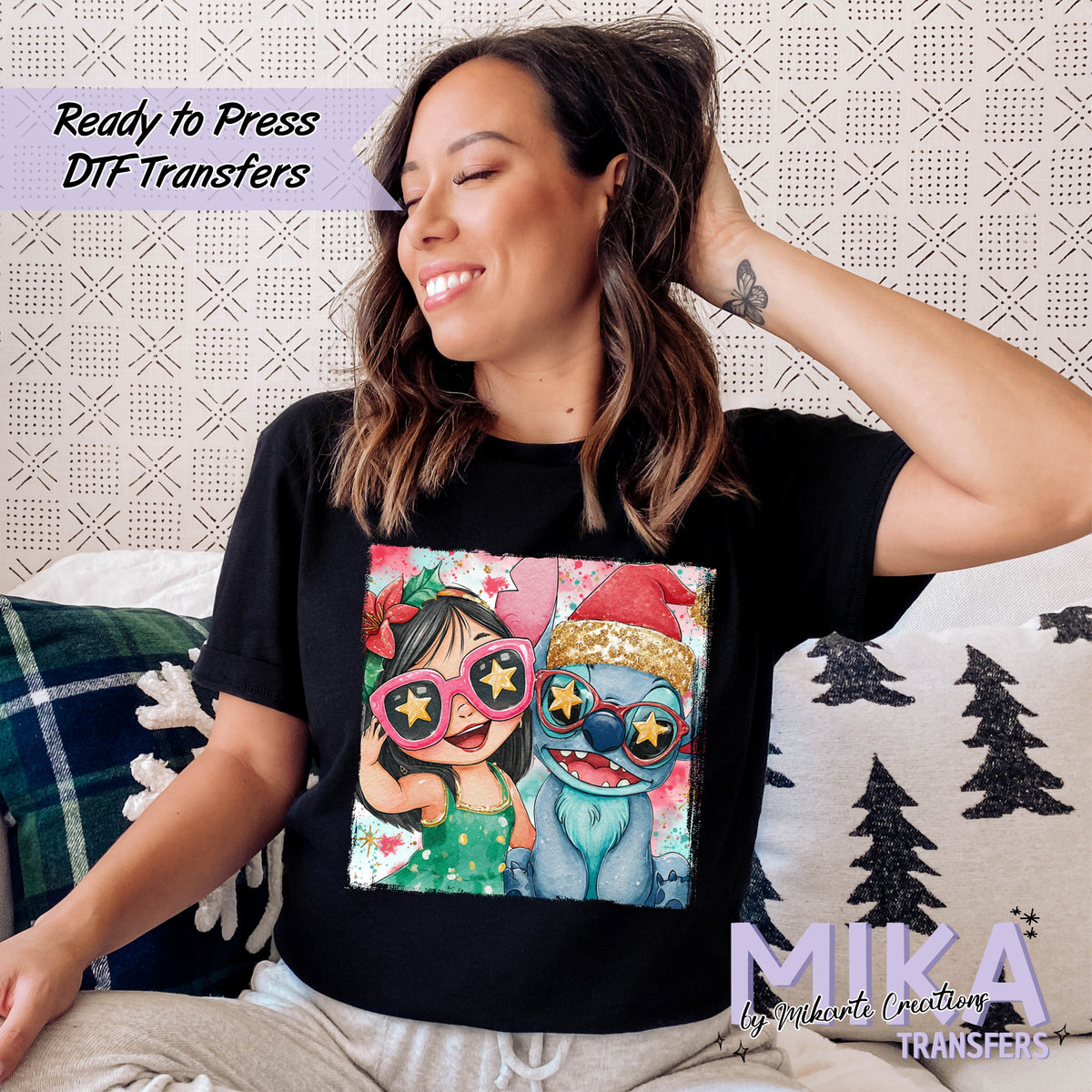 Cartoon Christmas Glitter | DTF transfers