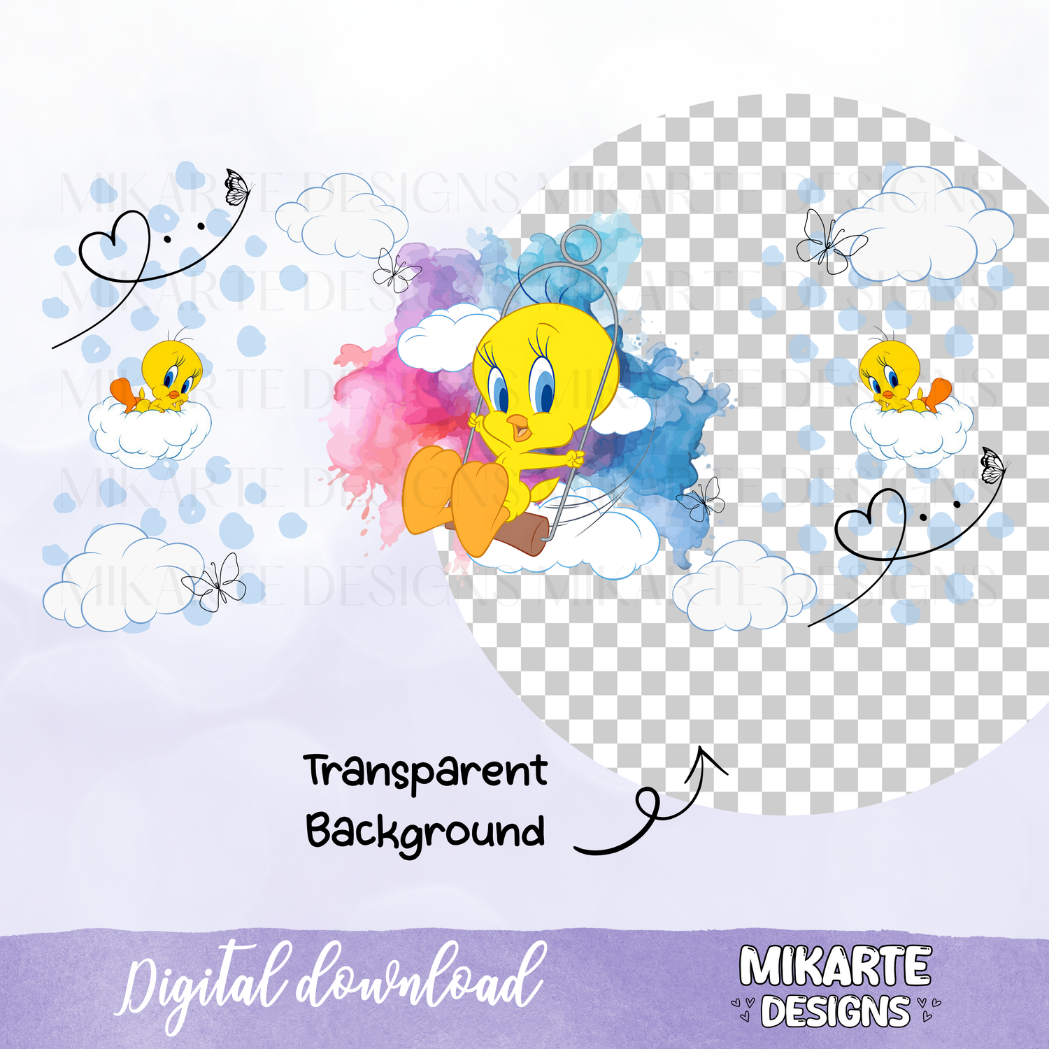 Cute little bird | 16oz Glass Can PNG Digital Design