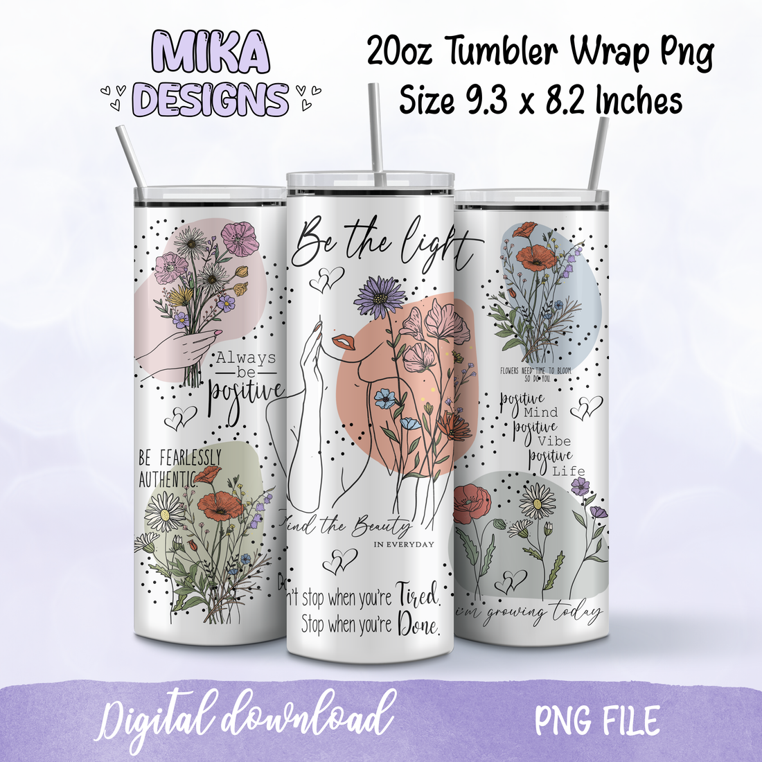 Be the Light | Tumbler PNG Digital Design