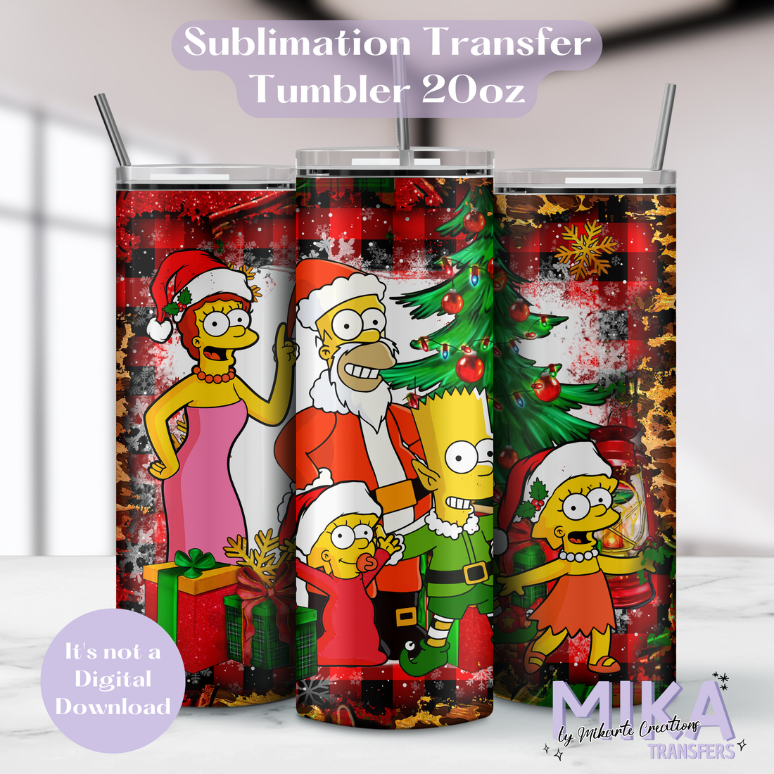 Cartoon Christmas | Tumbler Sublimation Transfer