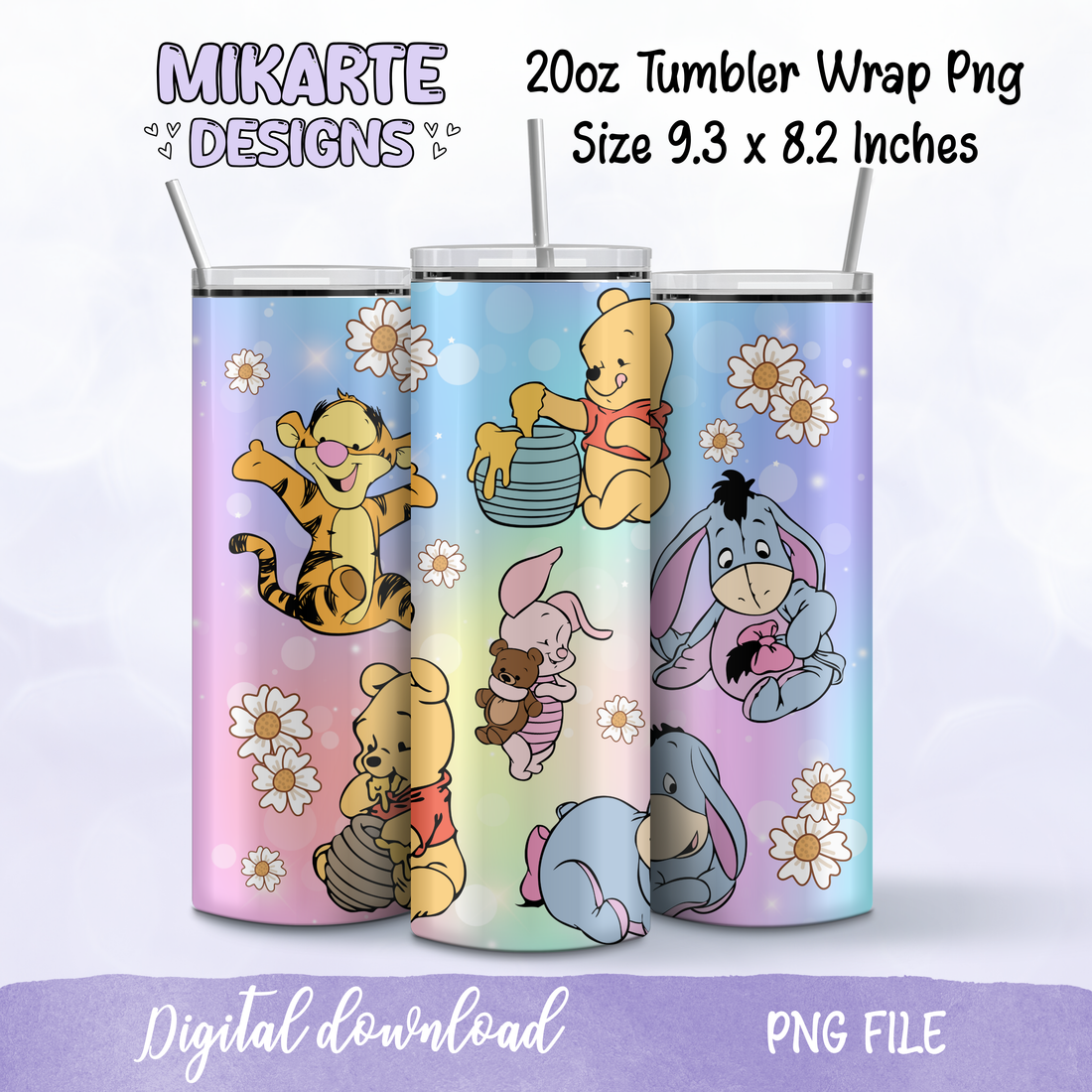 Bear and Friends | Tumbler PNG Digital Design