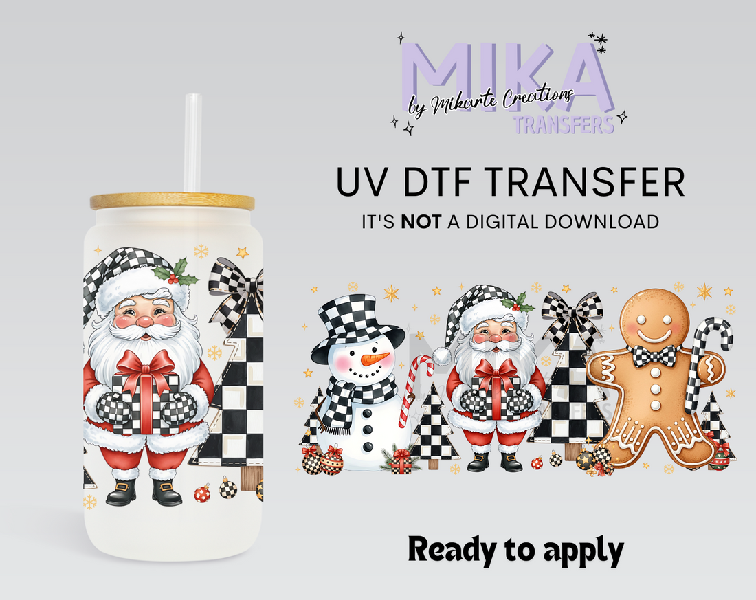 Santa Snowman Gingerbread | UV DTF