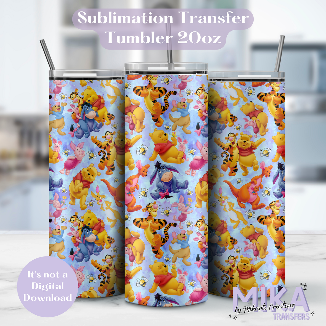 Bear and Friends | Tumbler Sublimation Transfer