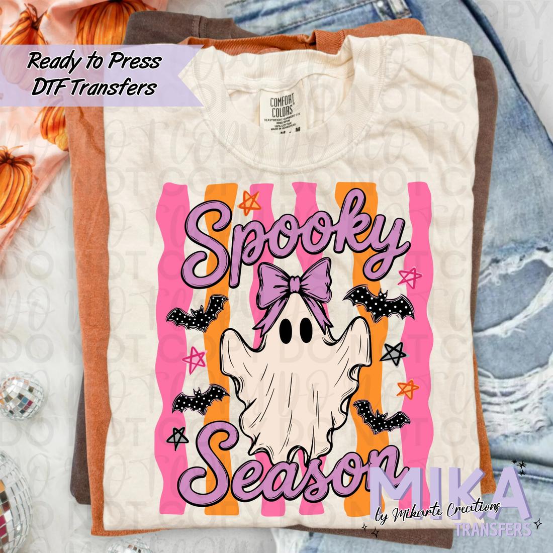 Preppy Spooky Season Ghost | DTF Transfer