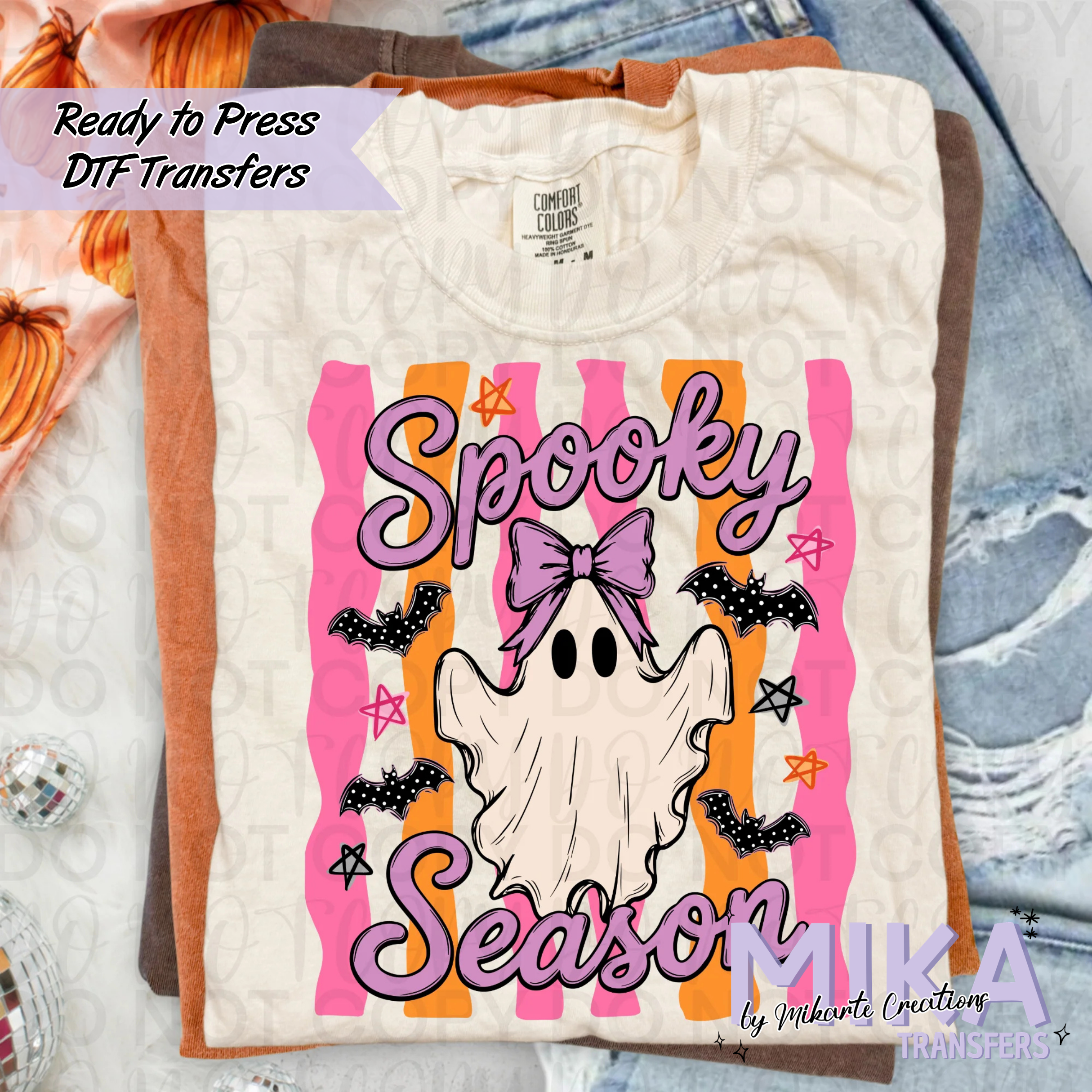 Preppy Spooky Season Ghost | DTF Transfer
