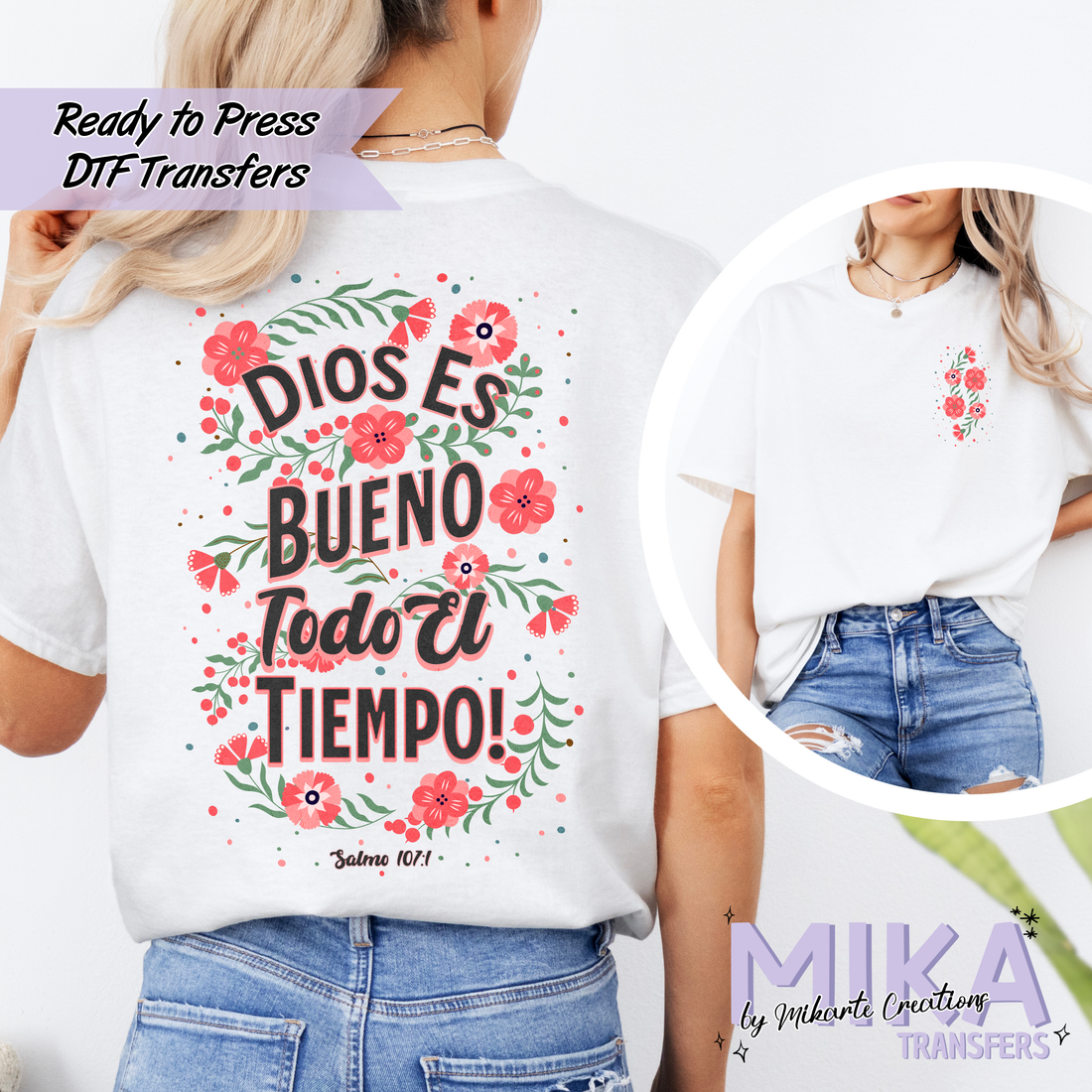 Dios Es Bueno Dark | DTF Transfer