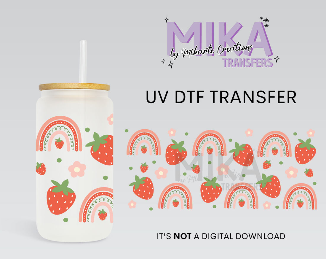 Strawberry Rainbow | UV DTF Wrap