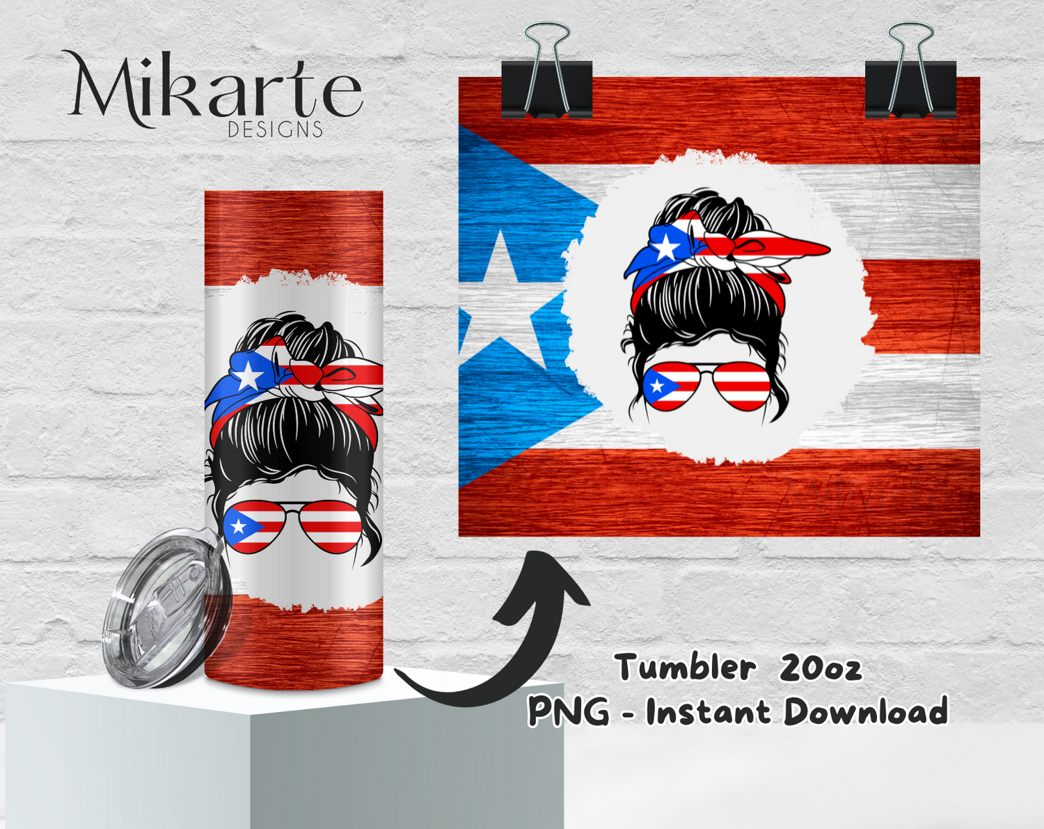 Chica Boricua | Diseño Tumbler