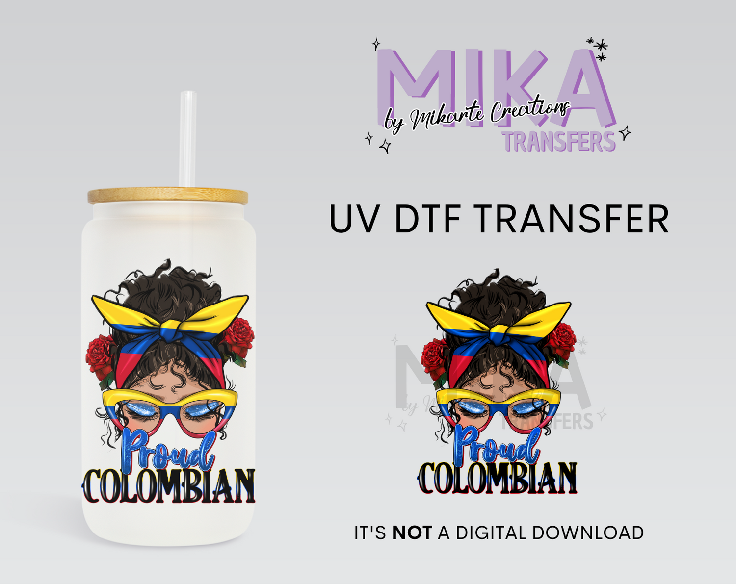 Proud Colombian UV DTF Decal