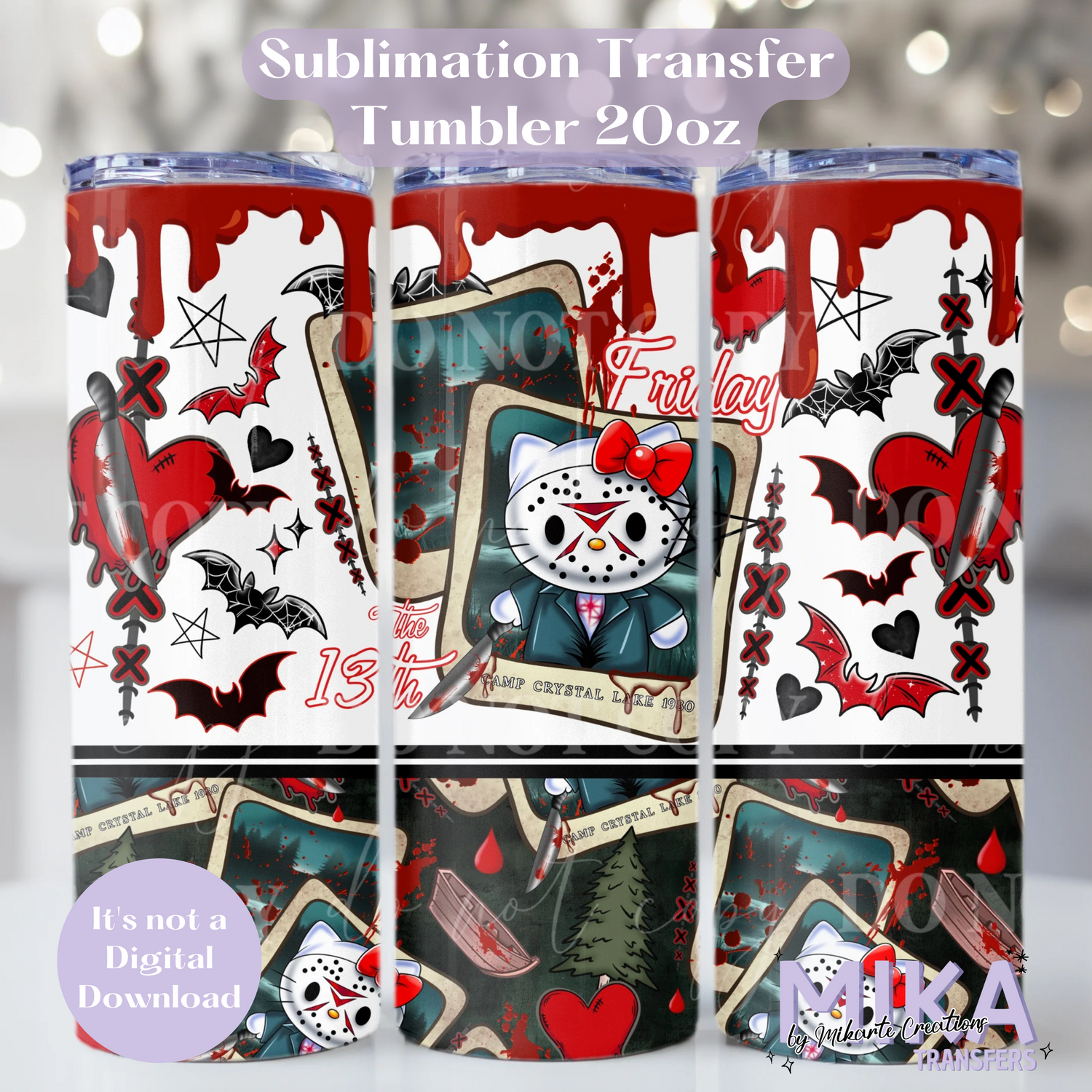 Friday the Hello K! | Tumbler Sublimation Transfer