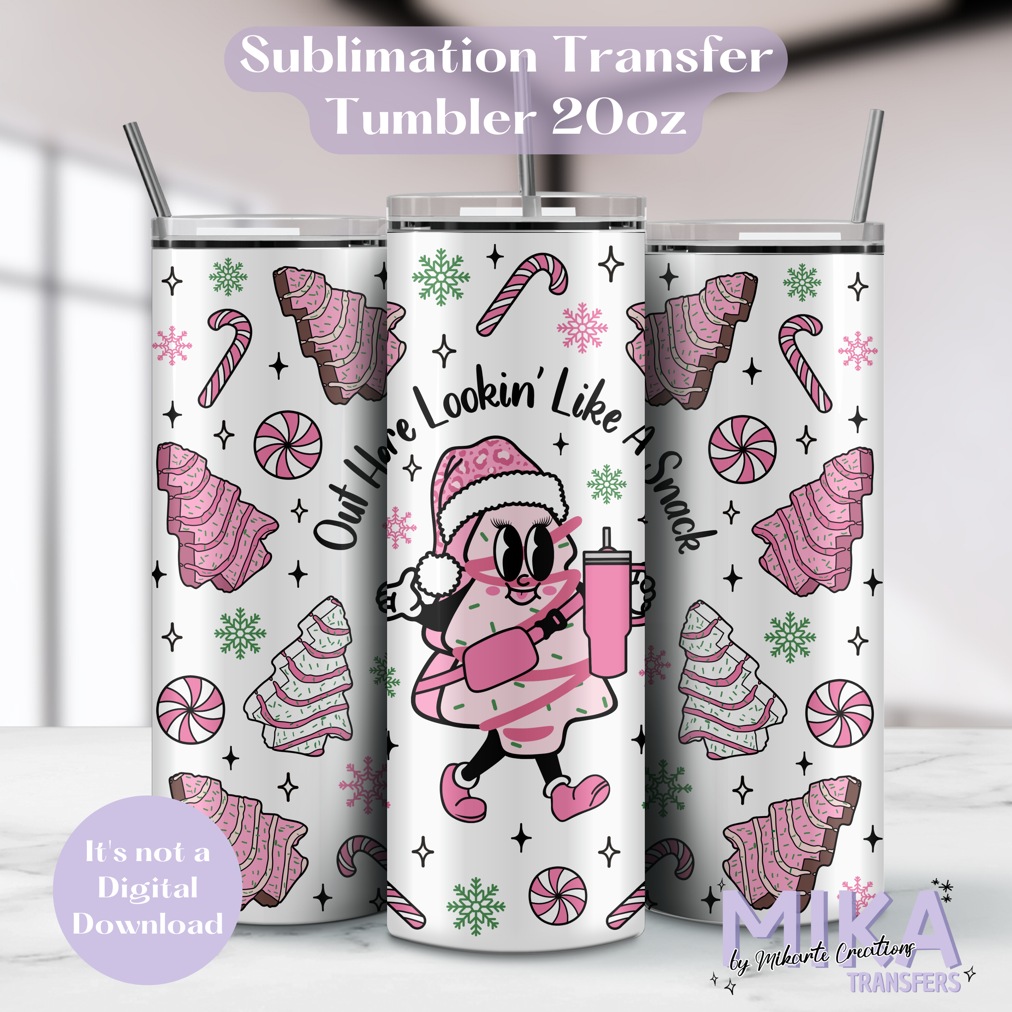 Christmas Snack | Tumbler Sublimation Transfer