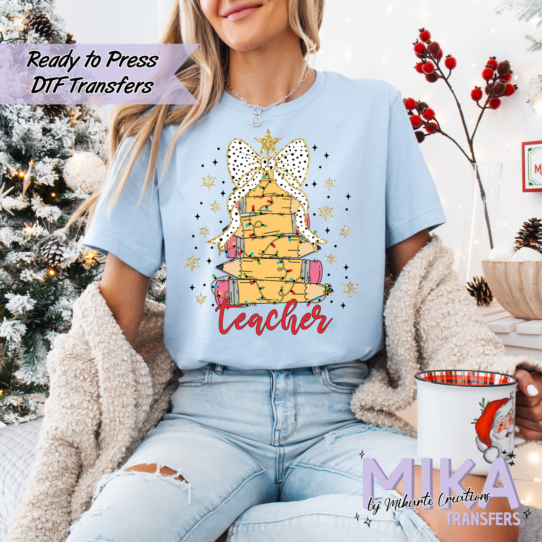 Teacher Christmas Tree | DTF transfers