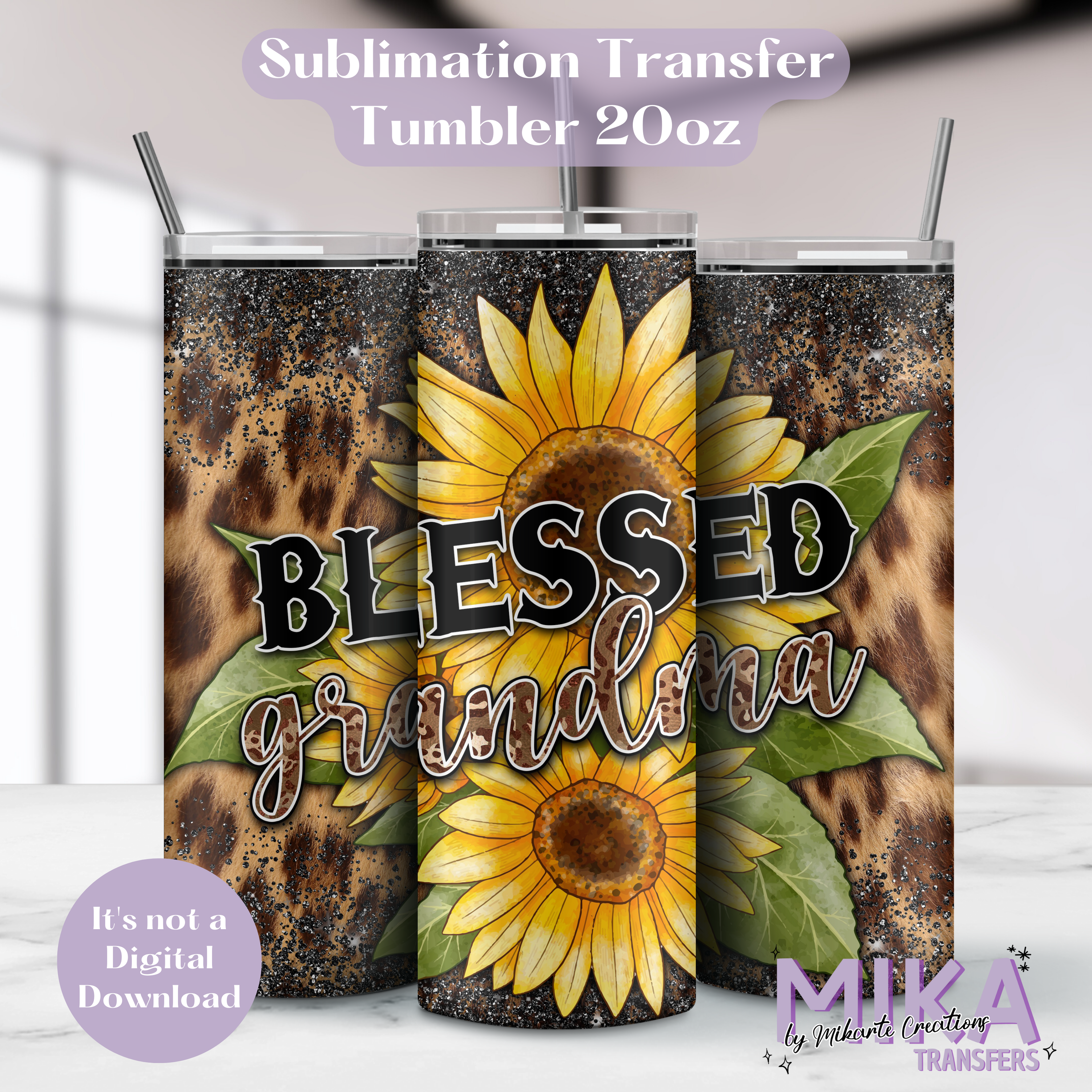 Blessed Grandma | Tumbler Sublimation Transfer