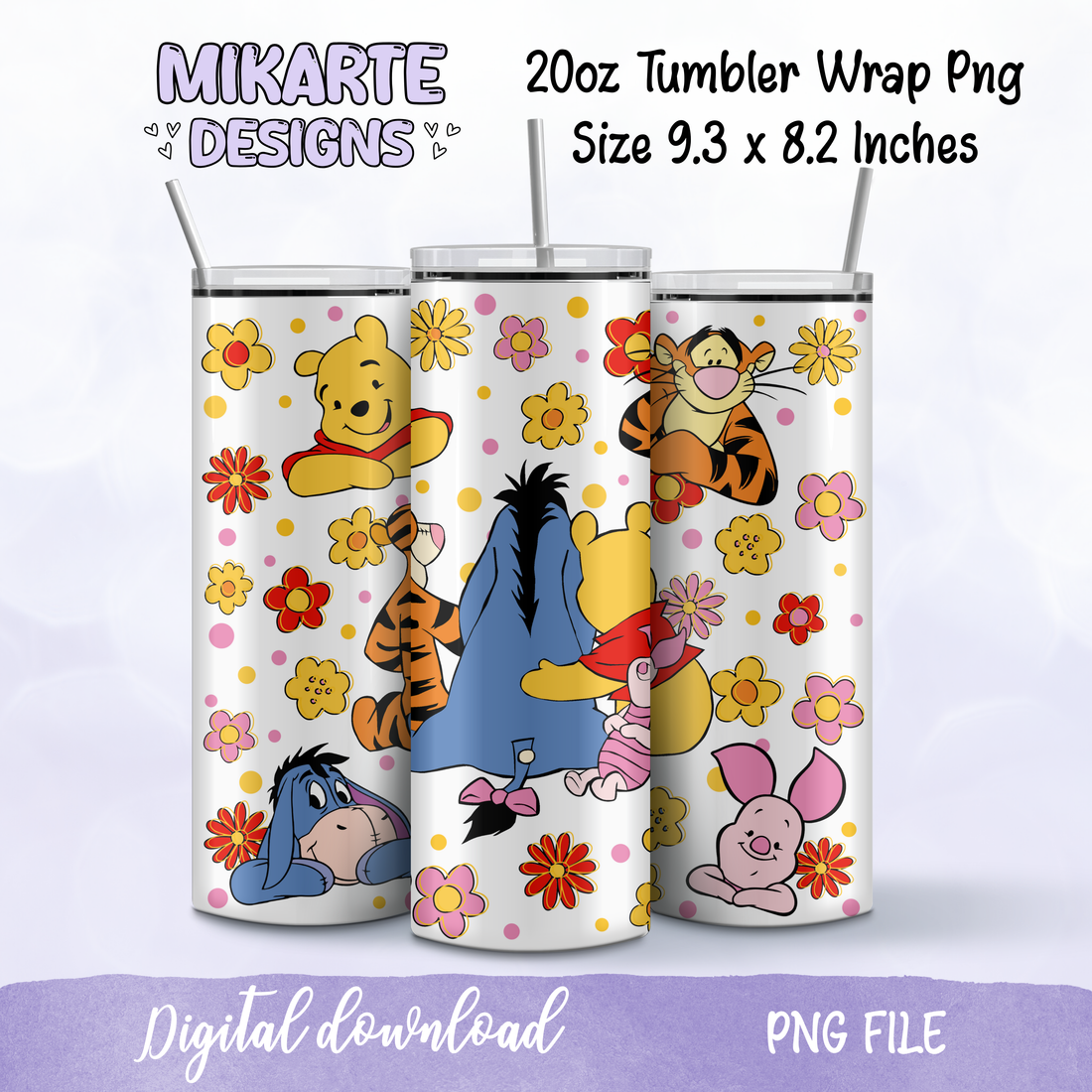 Bear and Friends | Tumbler PNG Digital Design