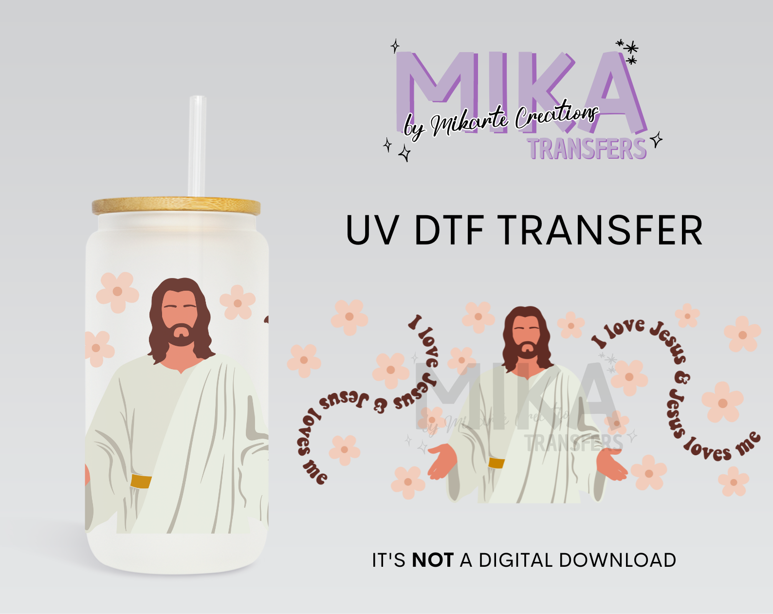 I love Jesus | UV DTF Wrap