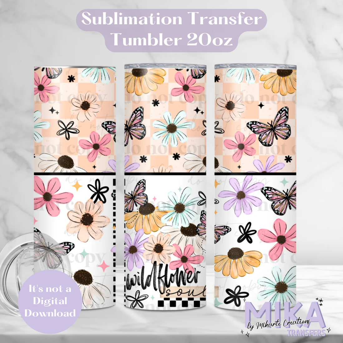 Wildflower Soul | Tumbler Sublimation Transfer