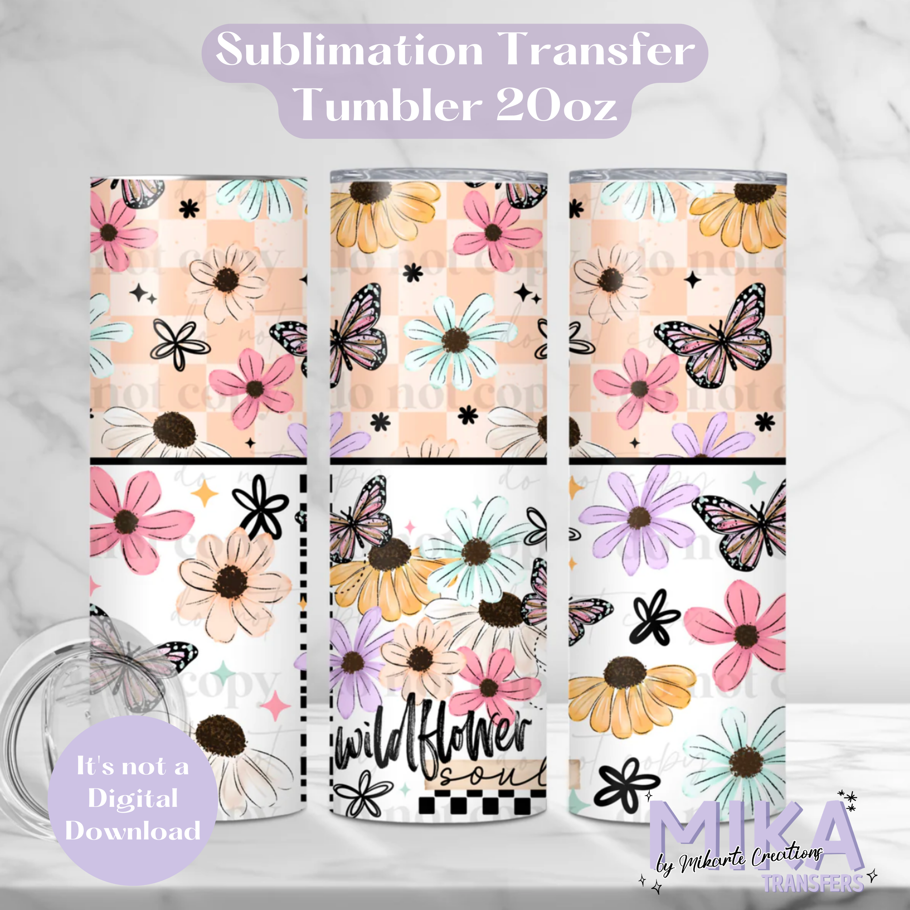 Wildflower Soul | Tumbler Sublimation Transfer