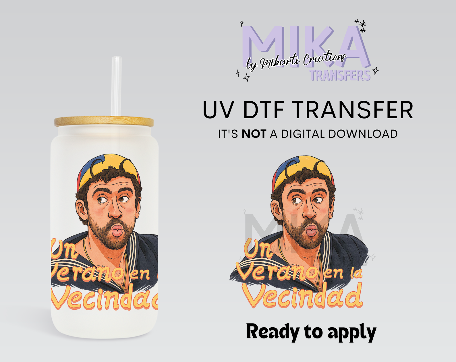 Verano en la Vecindad | Calcomanía UV DTF