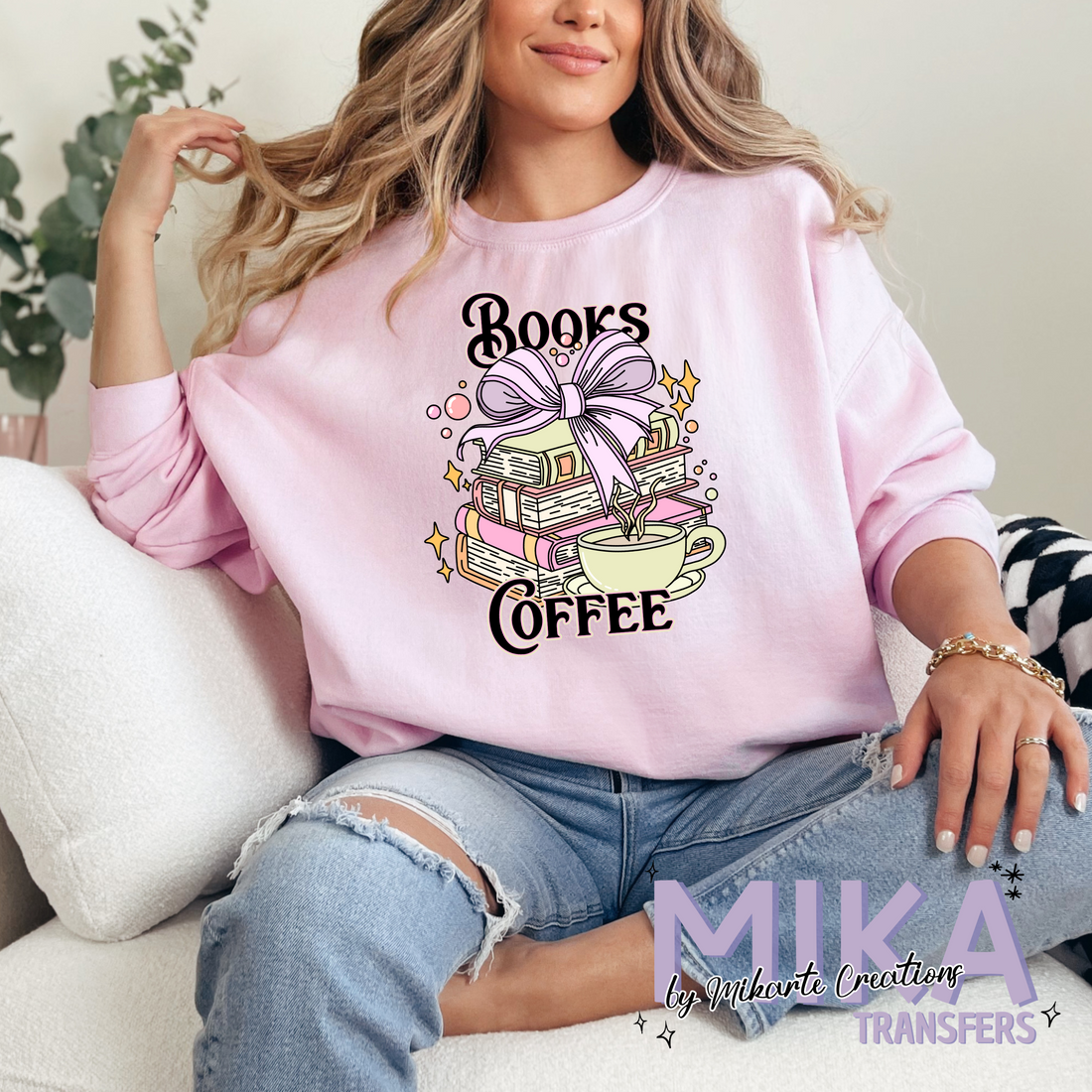 Books Coffee | DTF Transfer