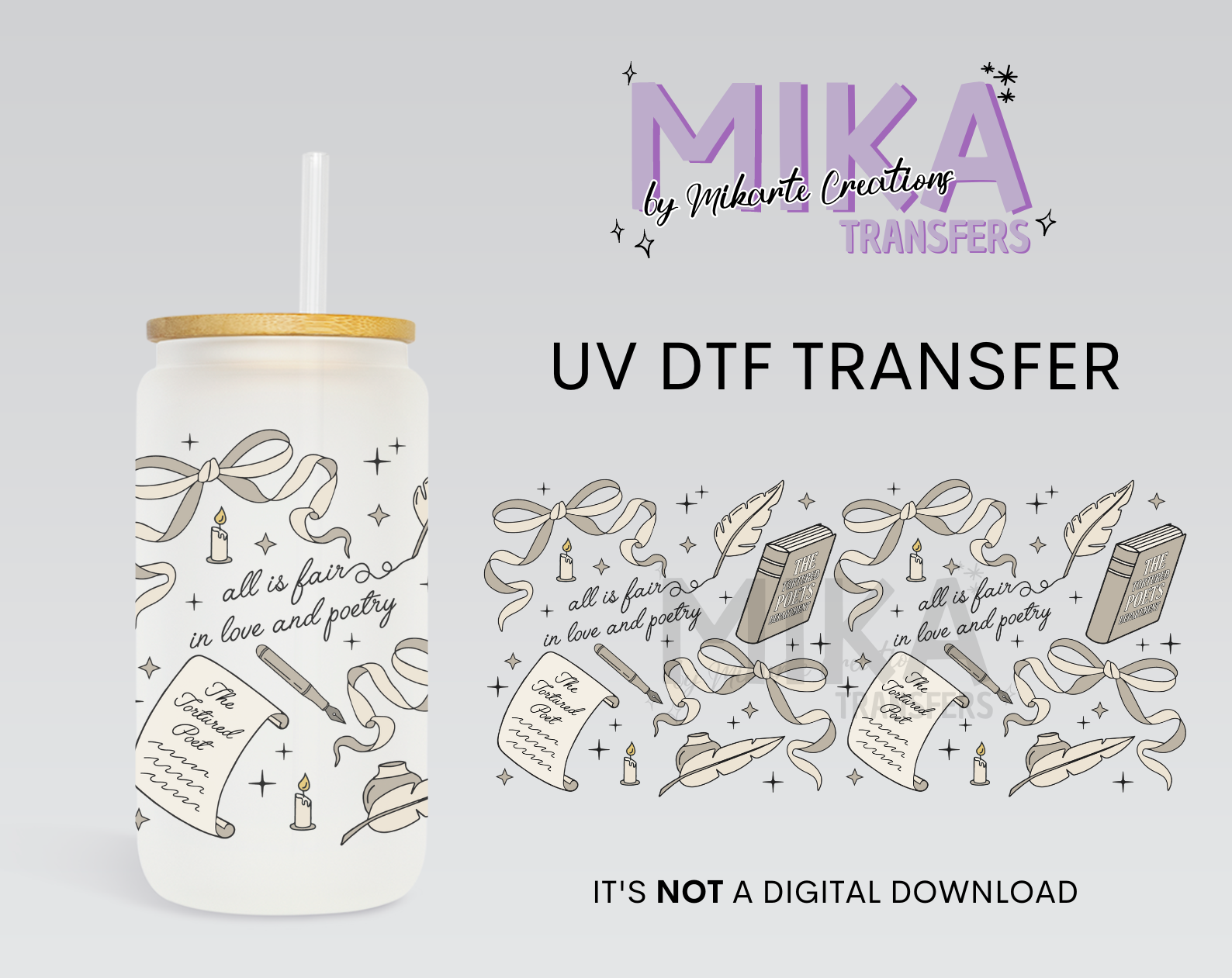 Tortured Poets | UV DTF Wrap