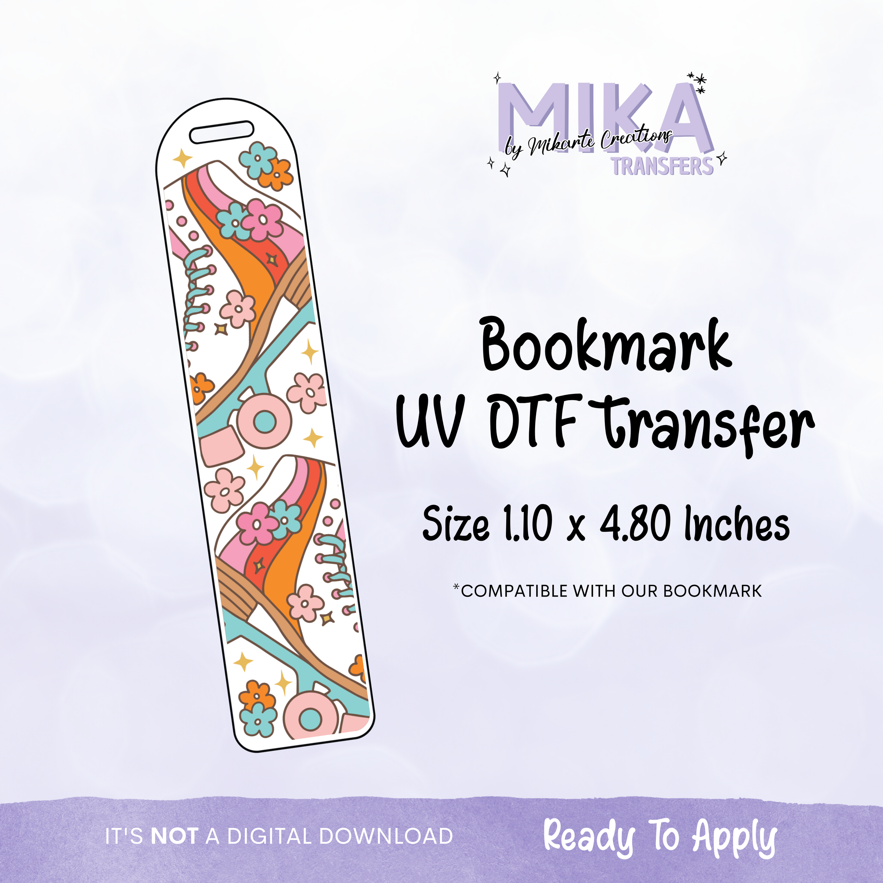 Patín Retro | Marcapáginas UV DTF