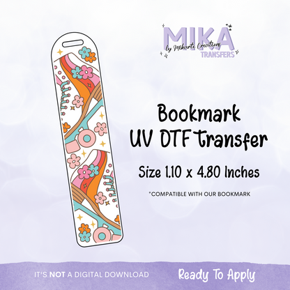 Retro Rollerskate | Bookmark UV DTF