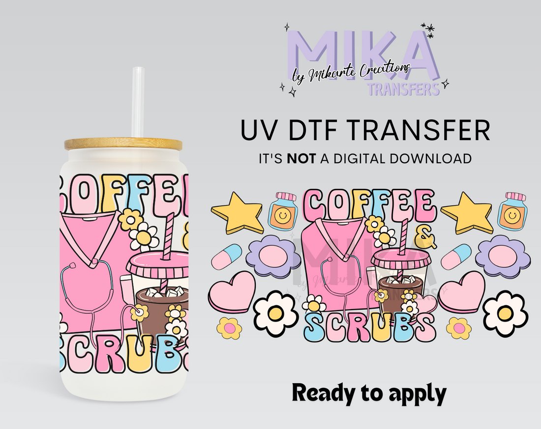 Coffee &amp; Scrubs | UV DTF