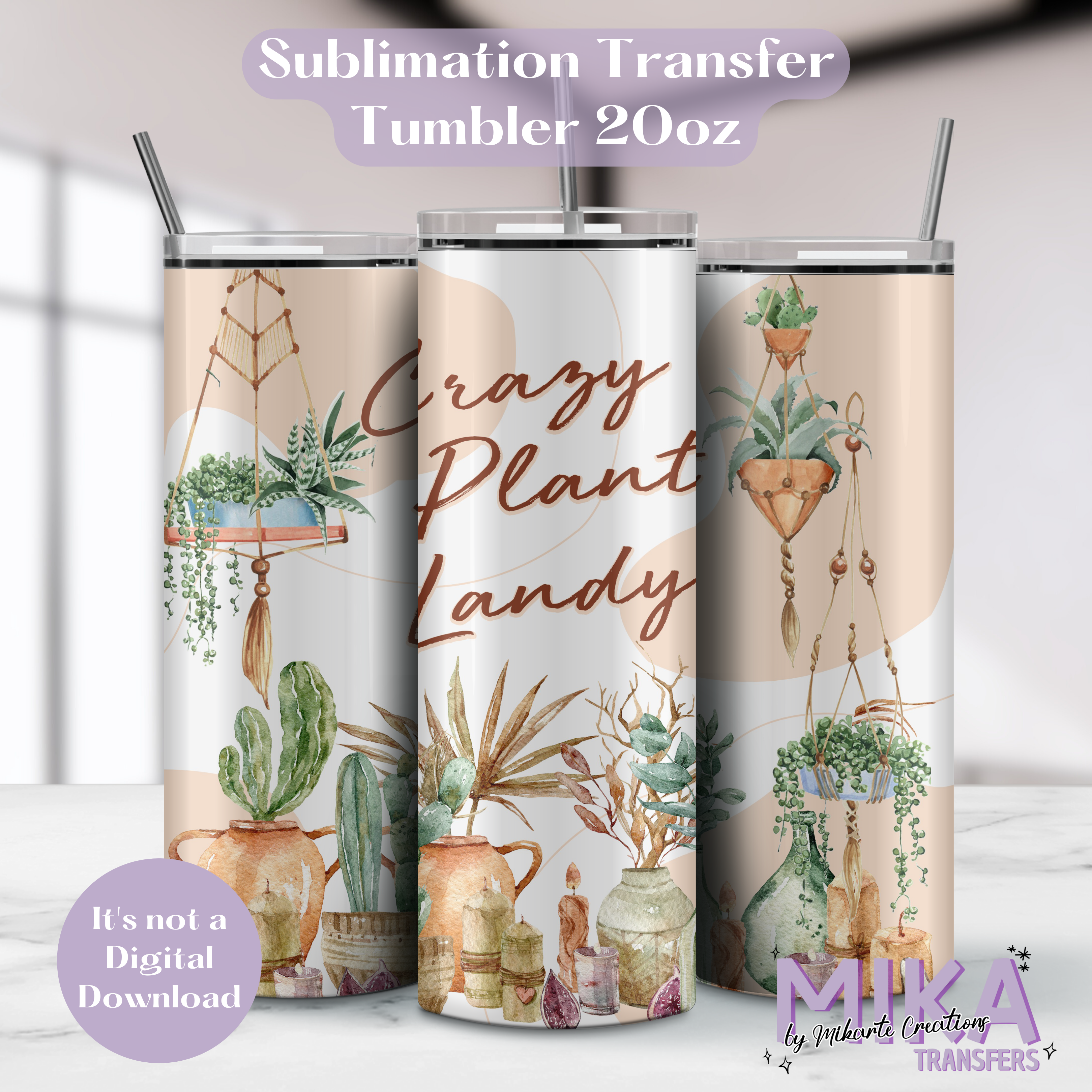 Crazy Plant Landy | Tumbler Sublimation Transfer