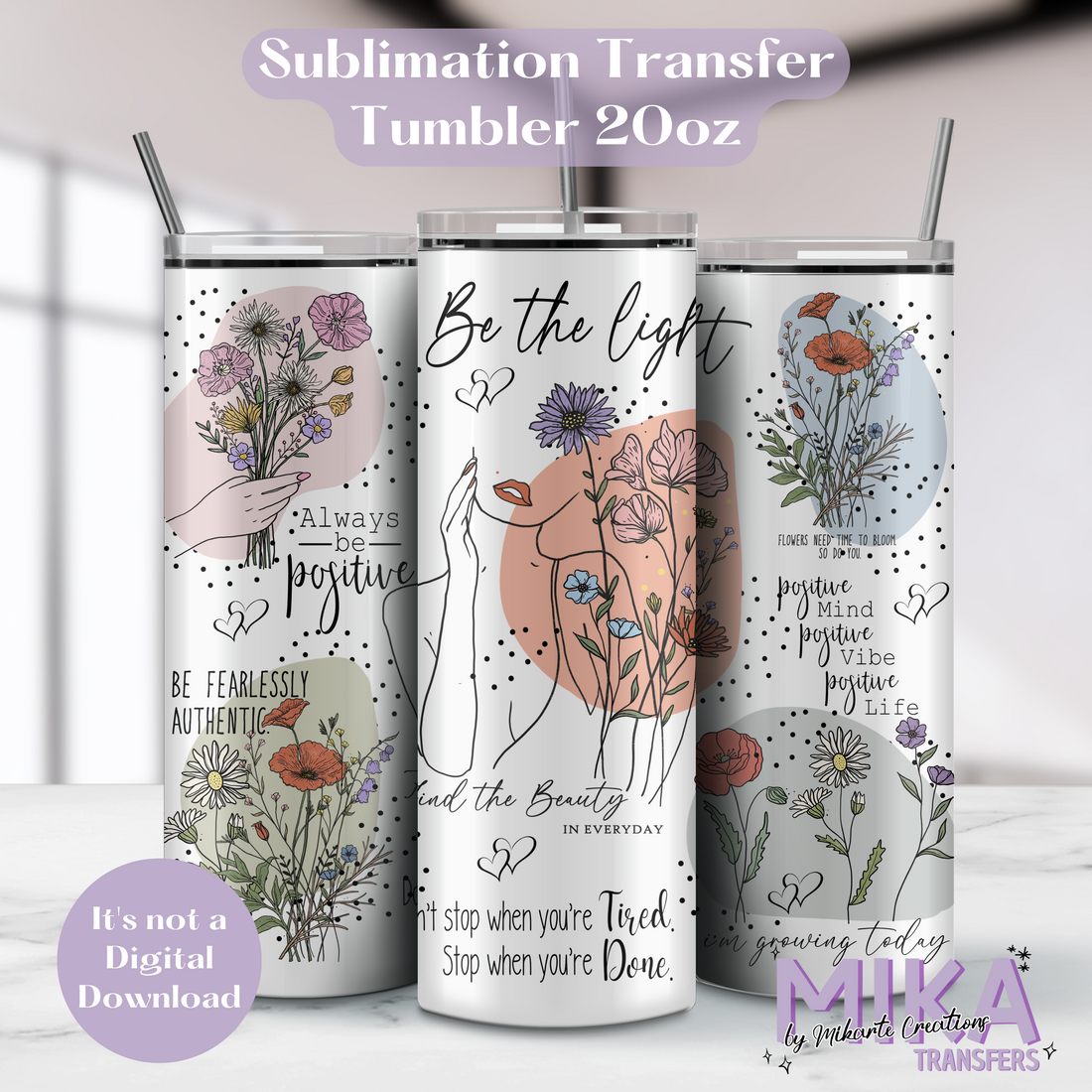 Be the light - Tumbler Sublimation Transfer