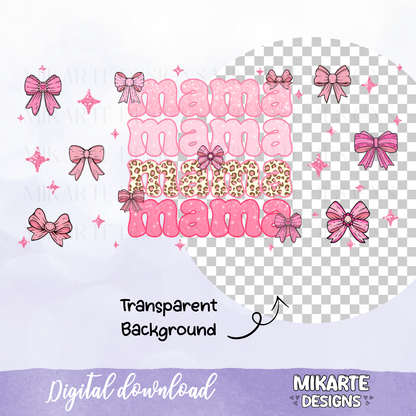 Mama Coquette | 16oz Glass Can PNG Digital Design
