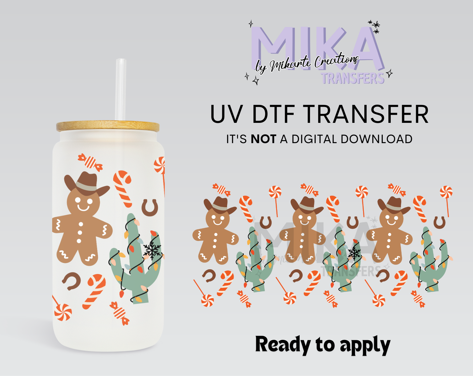 Cowboy gingerbreadman | UV DTF