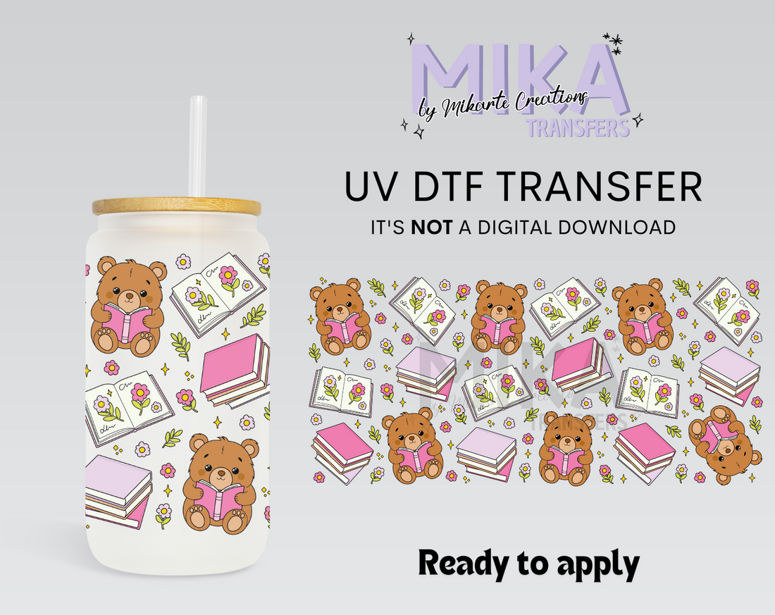 Bookish Teddy | UV DTF
