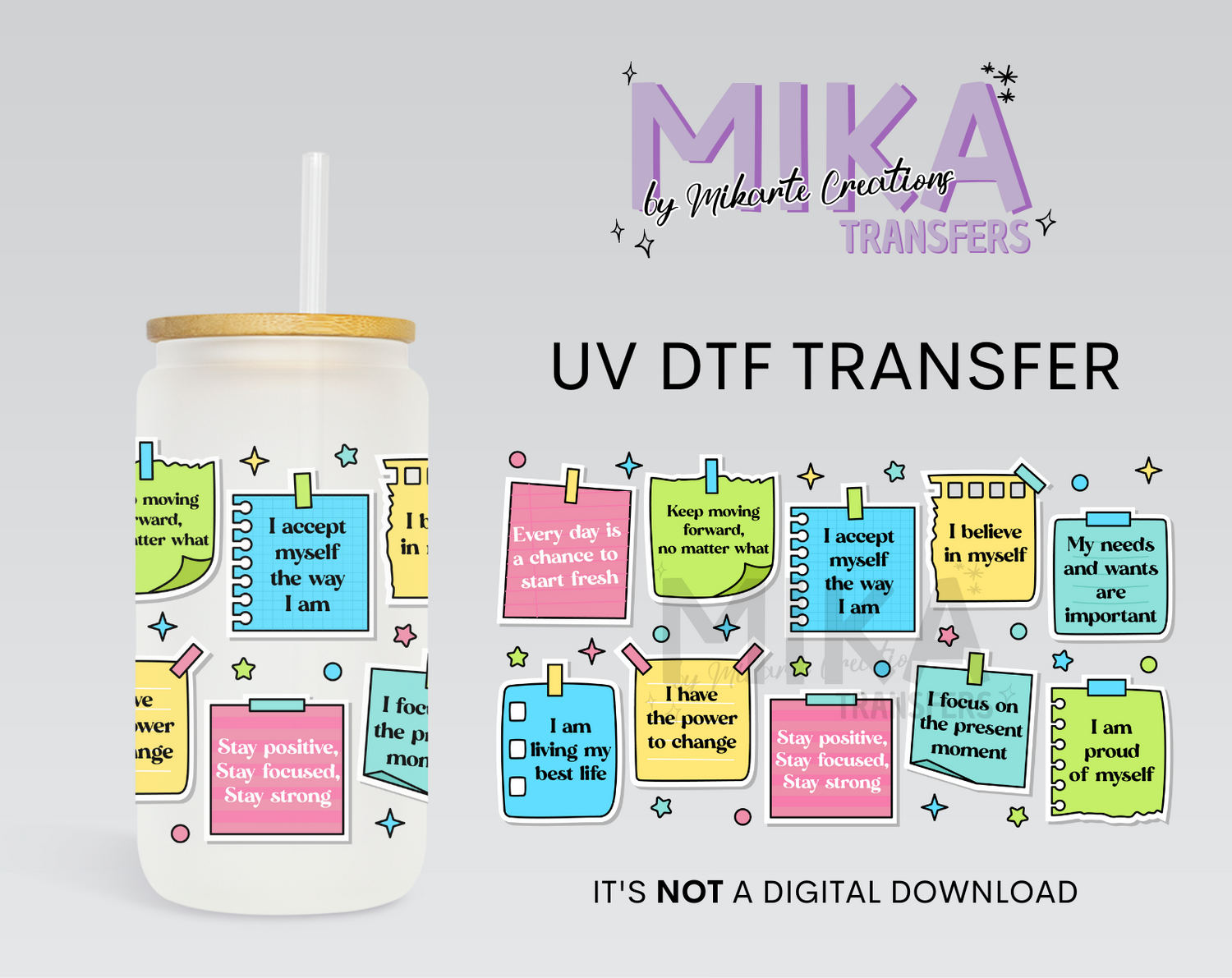 Affirmations | UV DTF Wrap