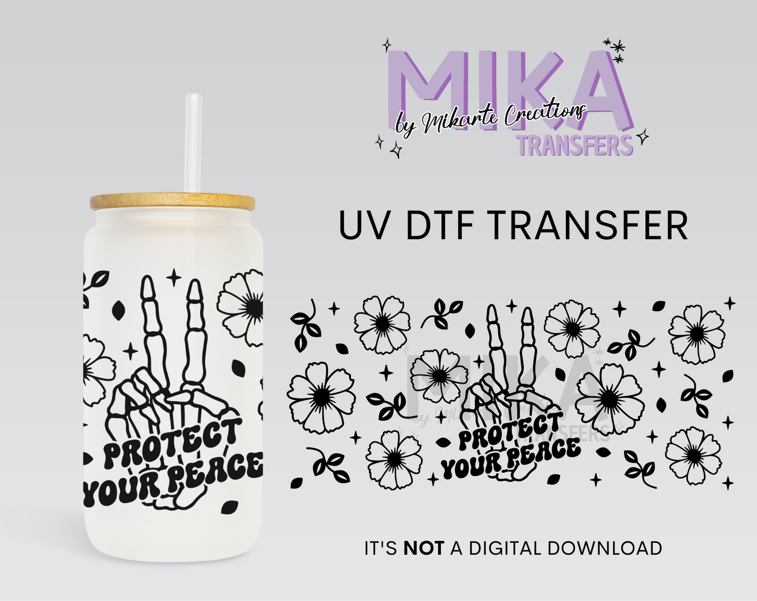 Protect Your Peace | UV DTF Wrap