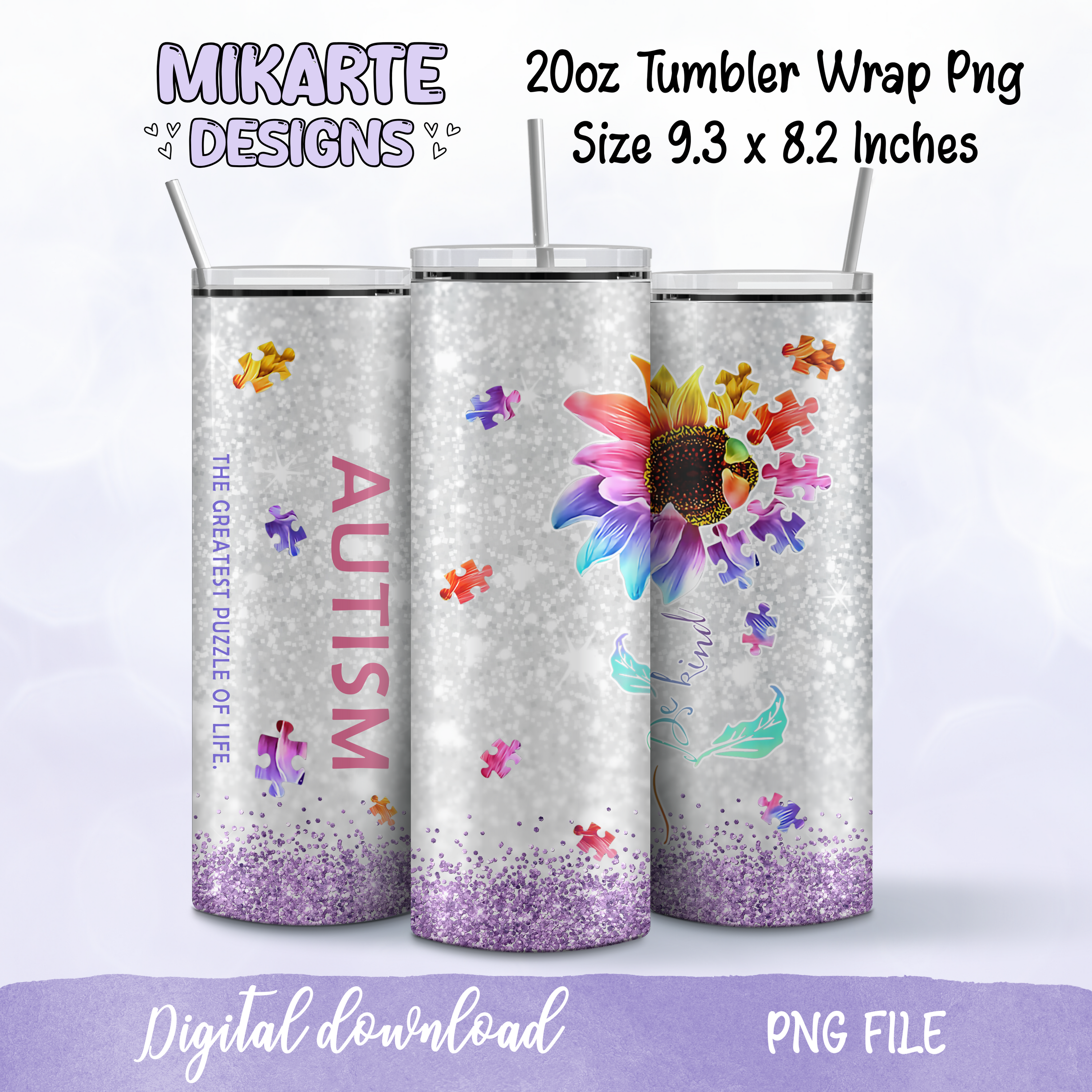 Autismo | Diseño Digital PNG para Tumbler