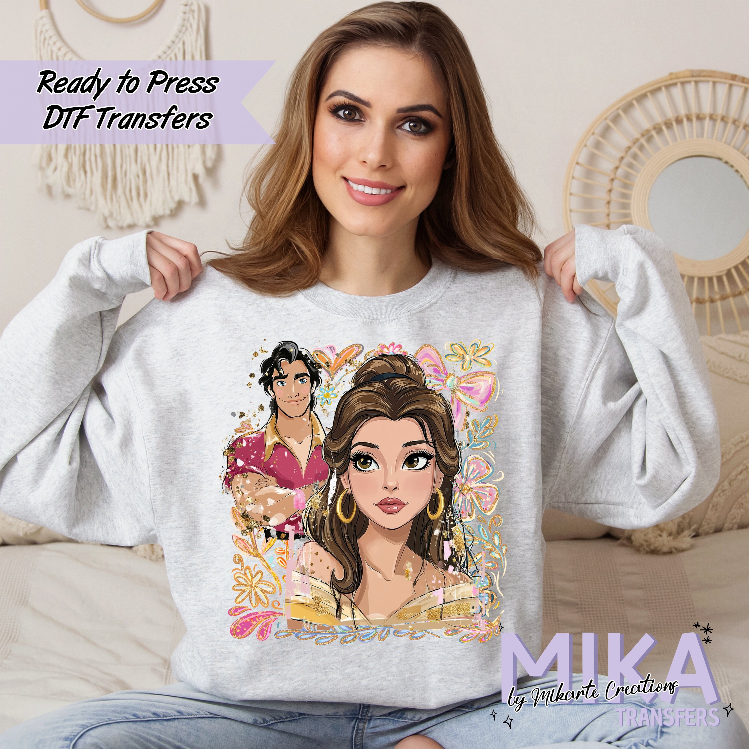 B_lle Floral | DTF transfers