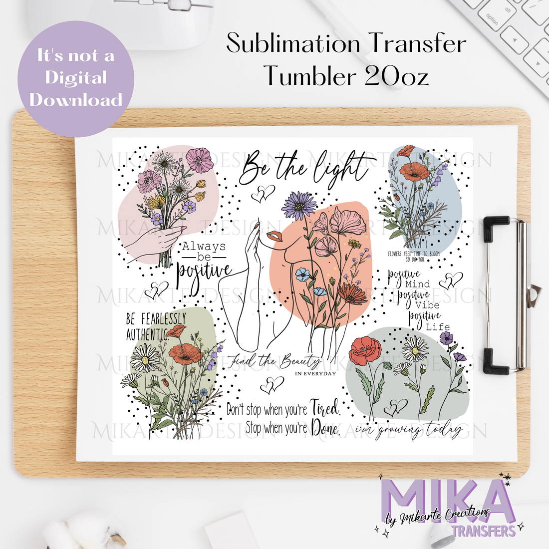 Be the light - Tumbler Sublimation Transfer