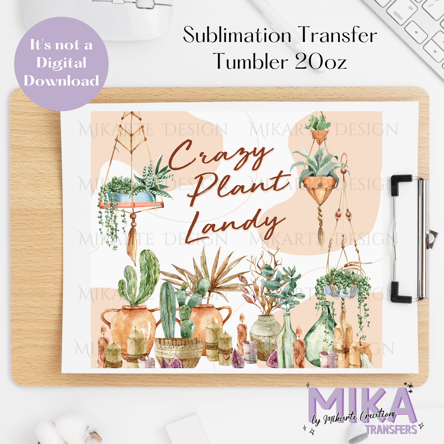 Crazy Plant Landy | Tumbler Sublimation Transfer