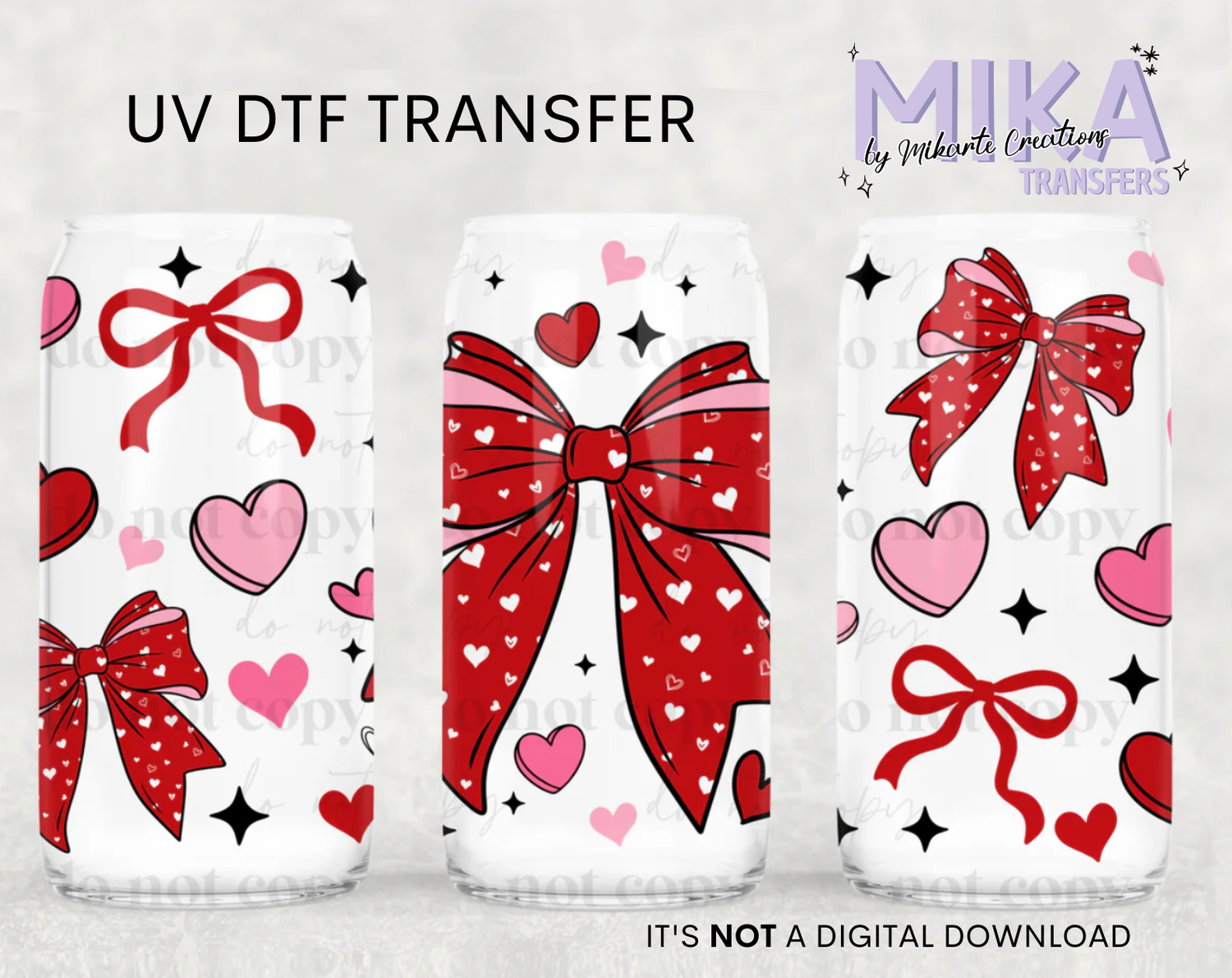 Heart Bows | UV DTF