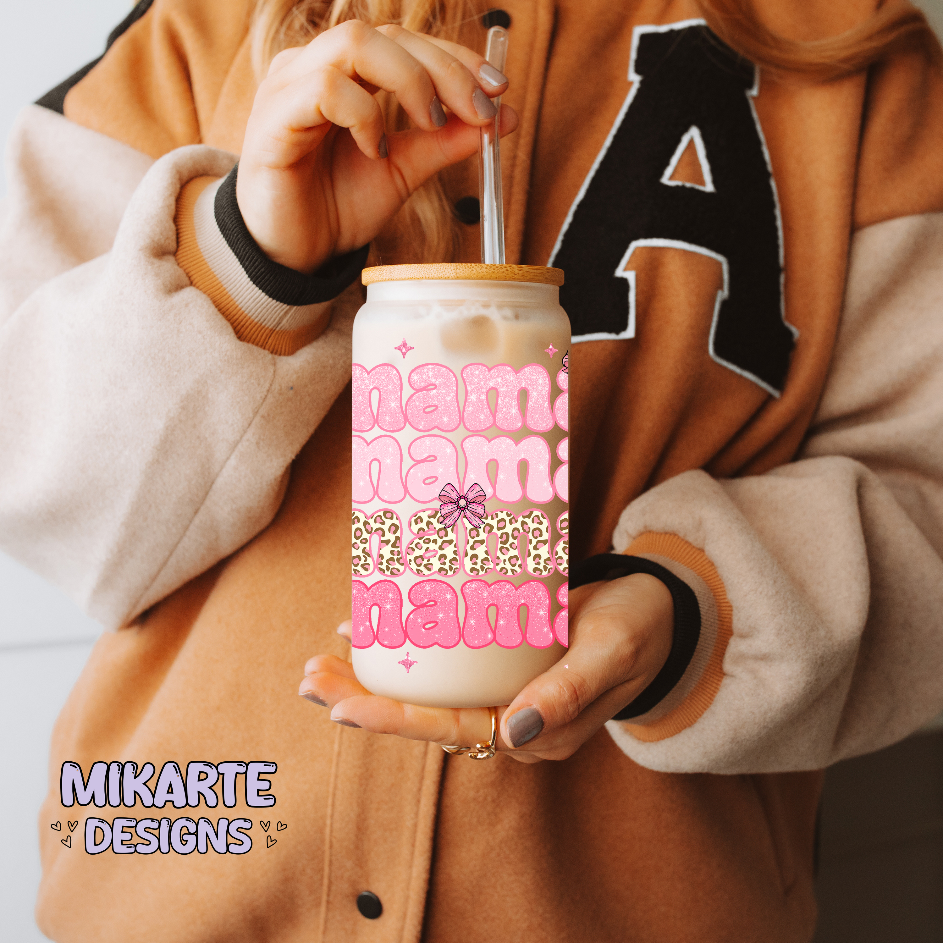 Mama Coqueta | Diseño digital PNG para vaso de vidrio de 16oz