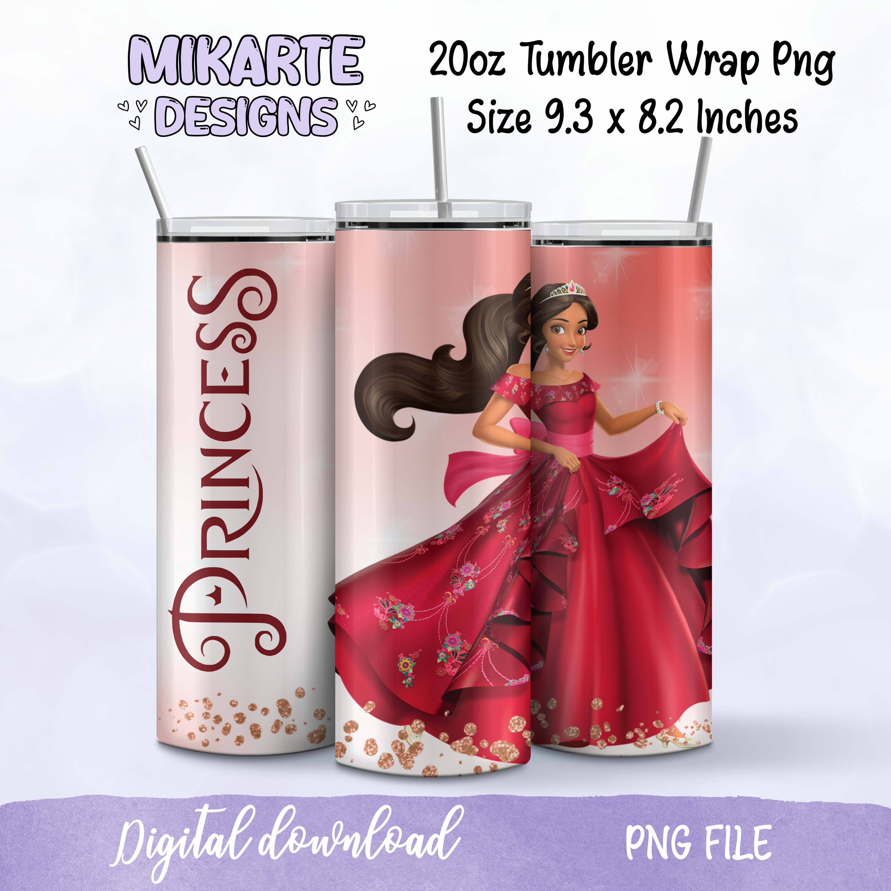 Princesa | Vaso PNG Diseño Digital
