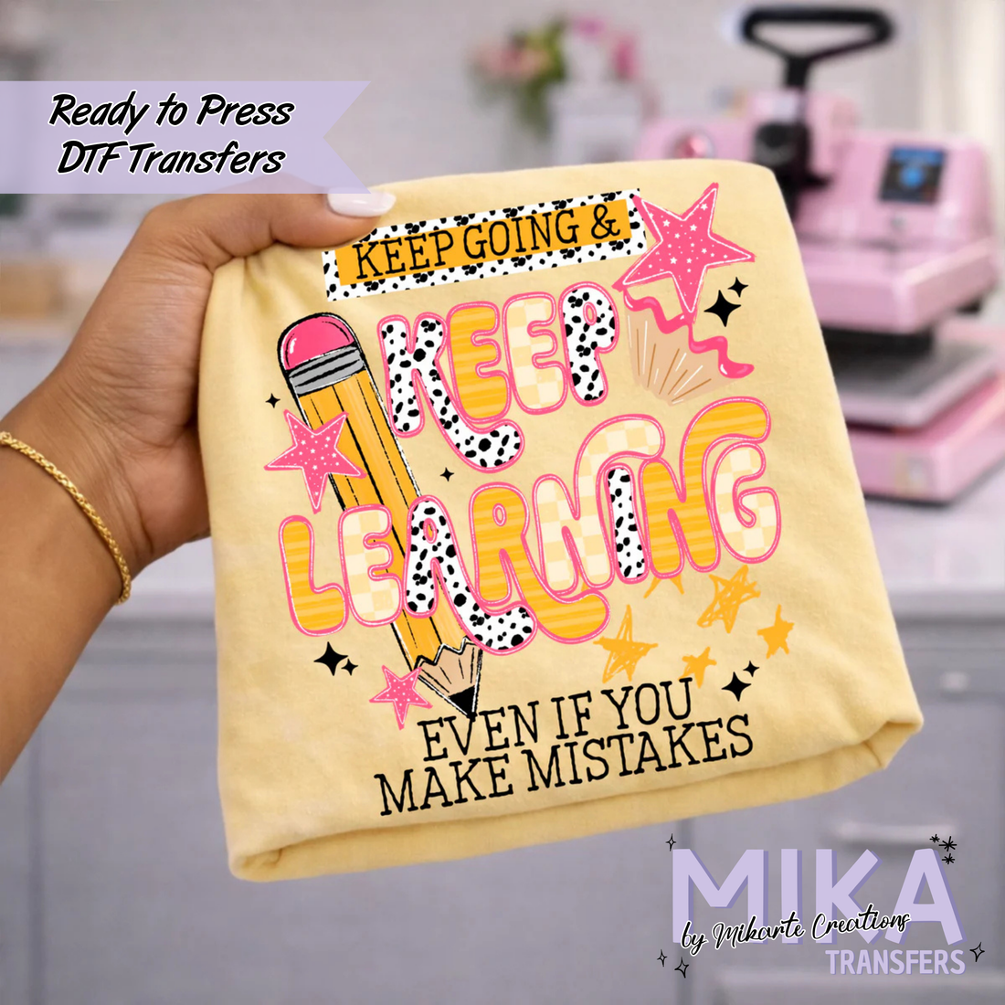 Keep Learning | DTF transfers