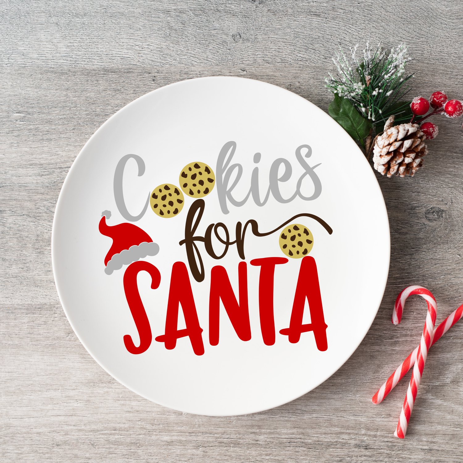 Cookies for Santa Plate UV DTF Sticker