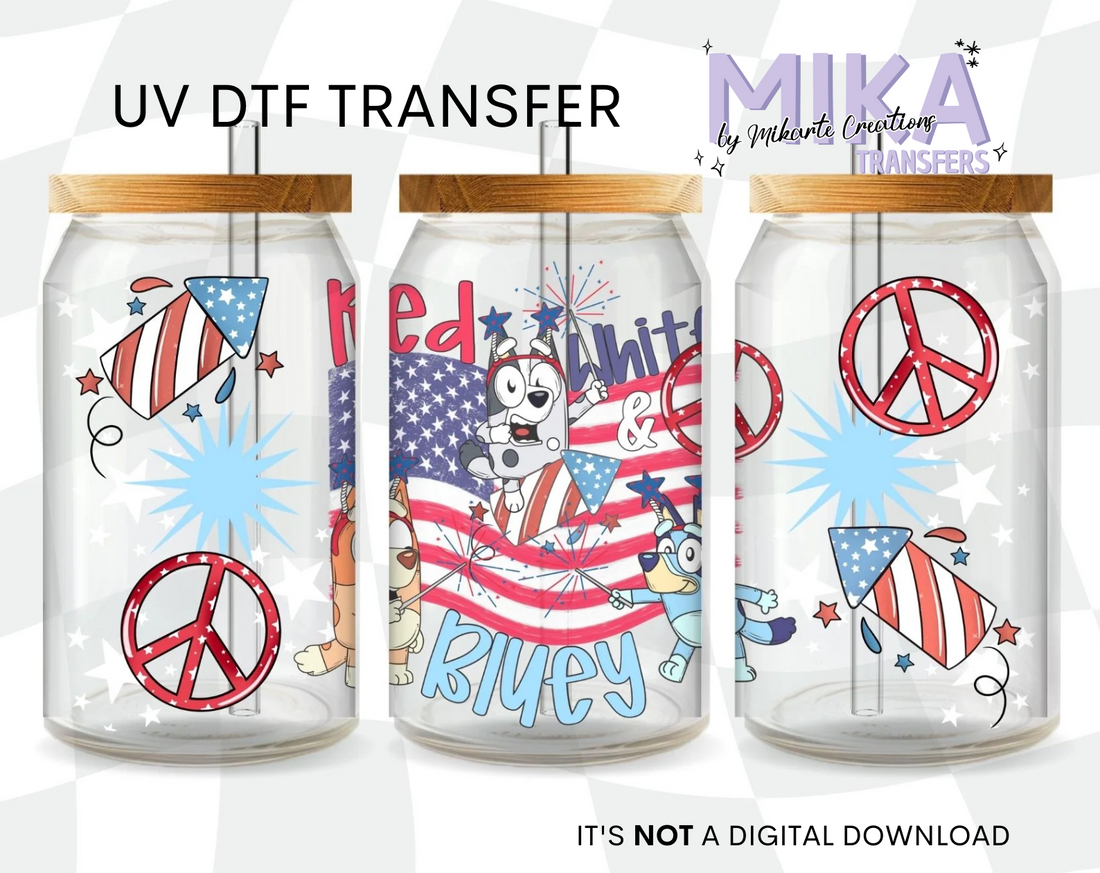 Red White and Bluey | UV DTF