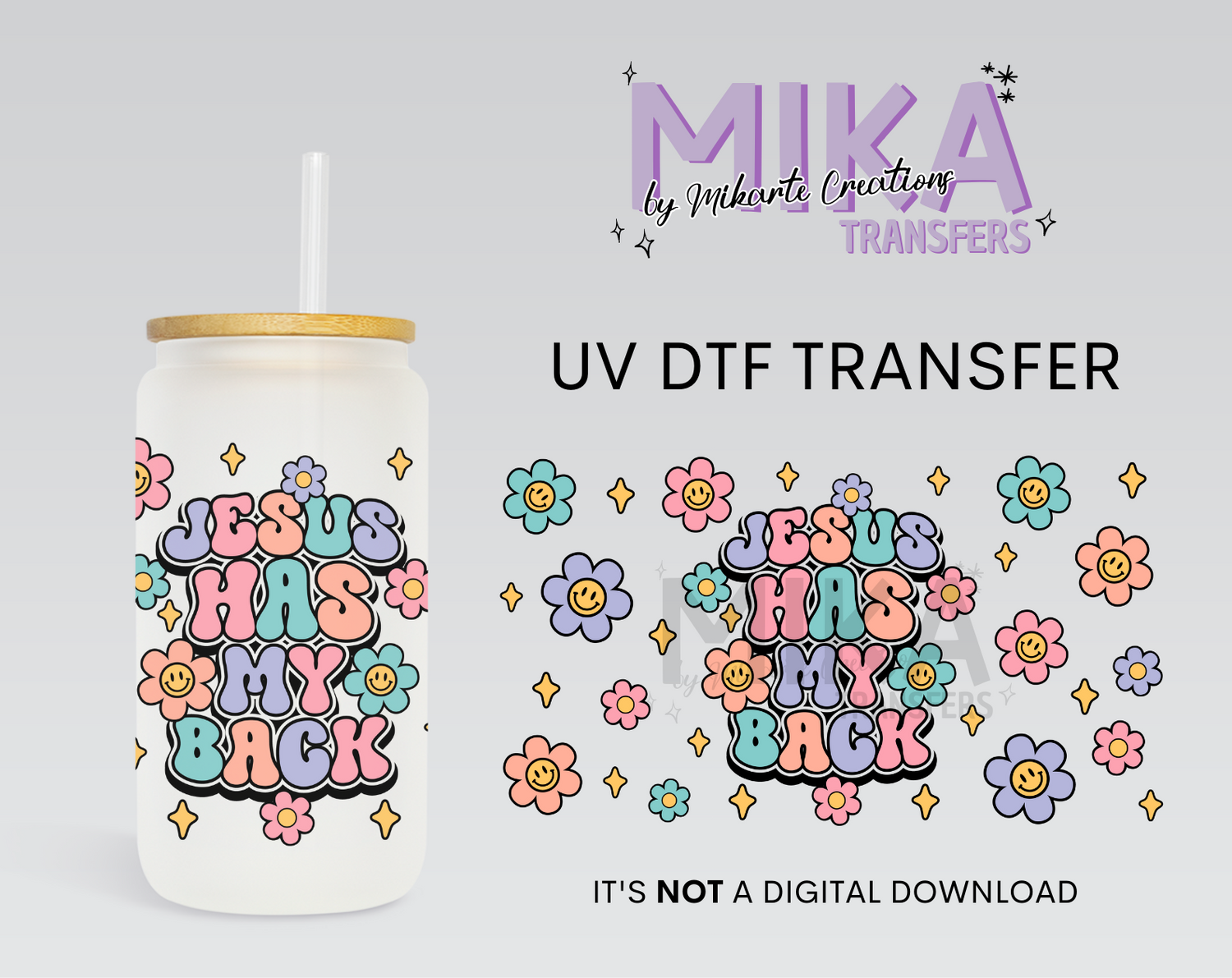 Jesus has my back | UV DTF Wrap