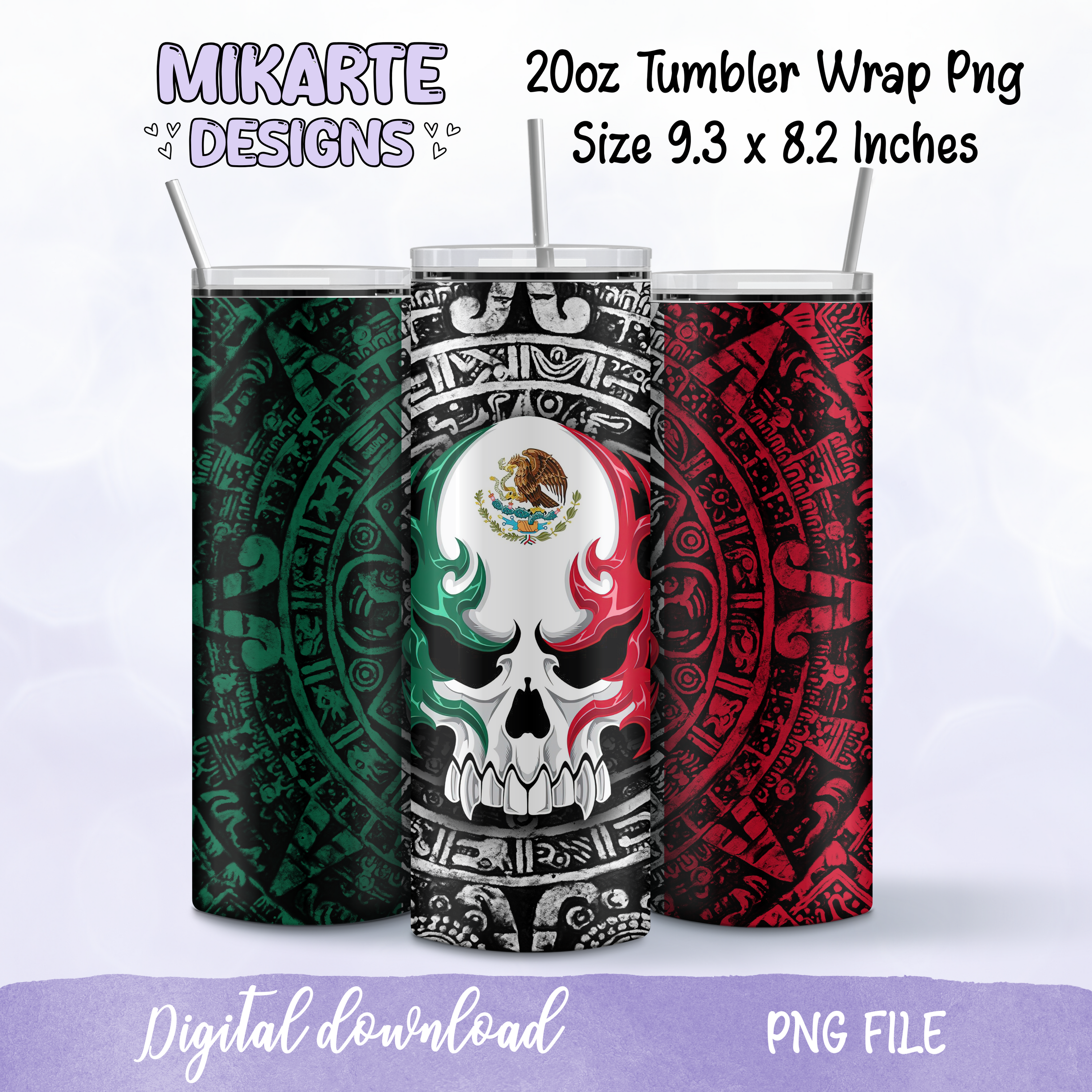 México | Diseño Digital PNG para Vaso Térmico
