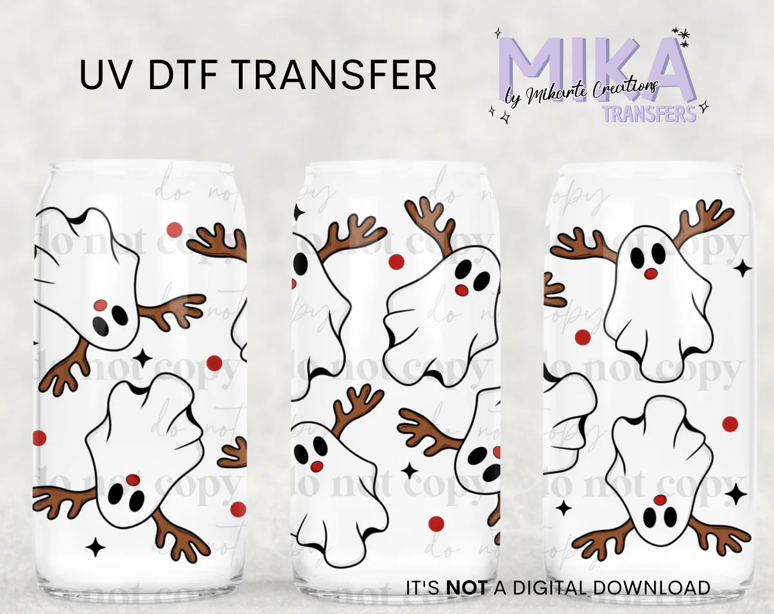 Ghost Reindeer | UV DTF