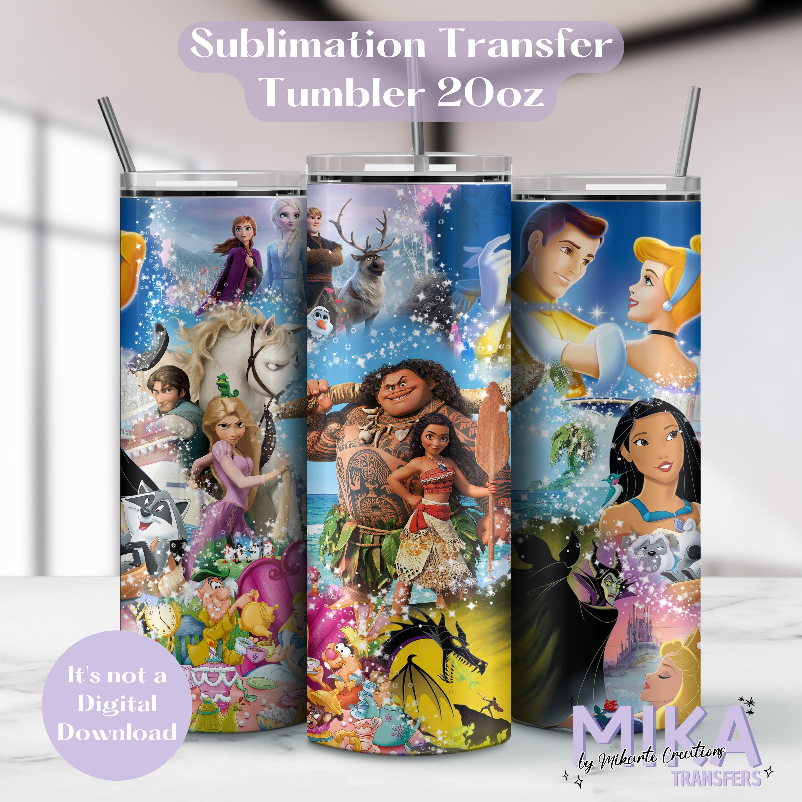 Princess | Tumbler Sublimation Transfer