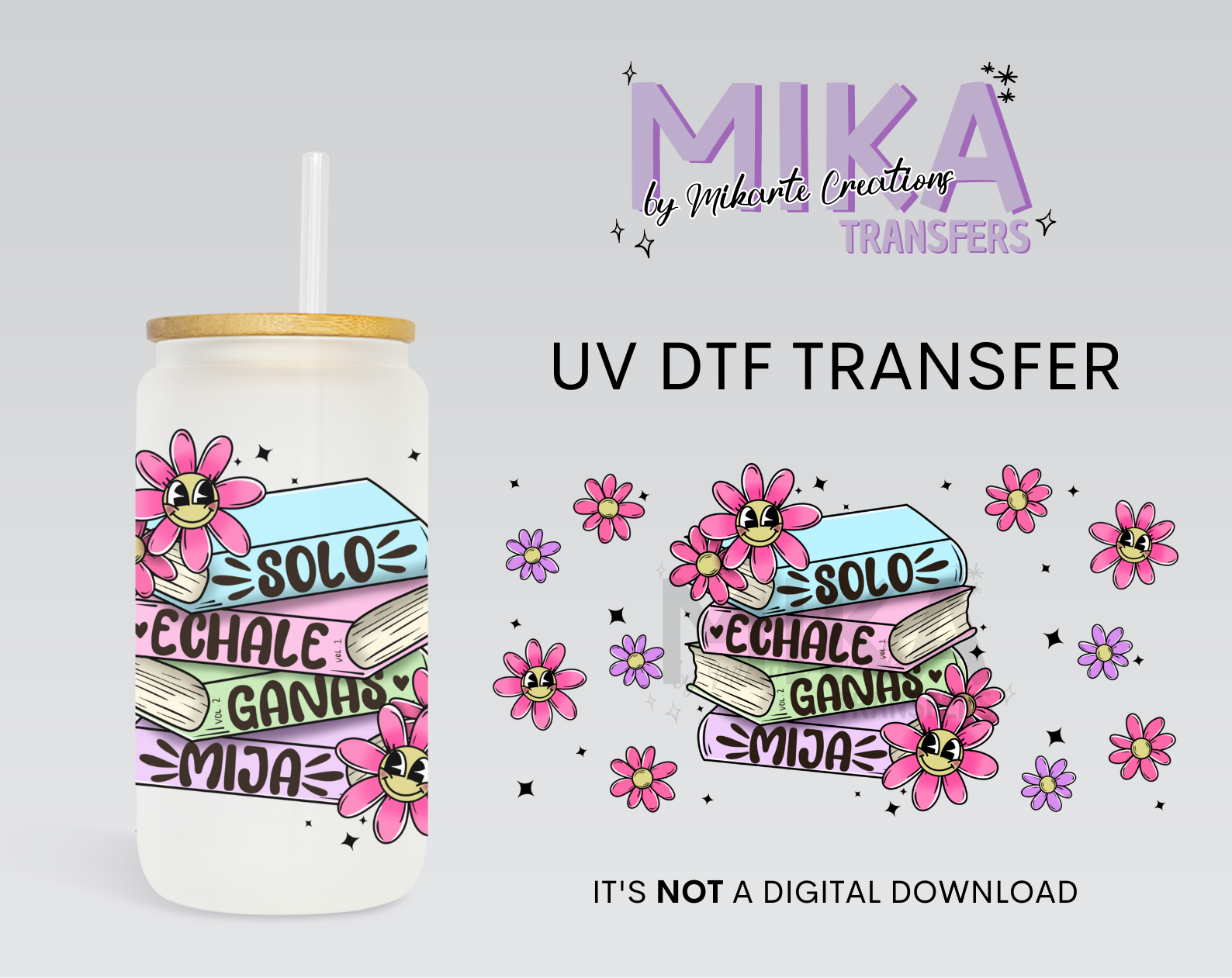 Echale Ganas | UV DTF Wrap