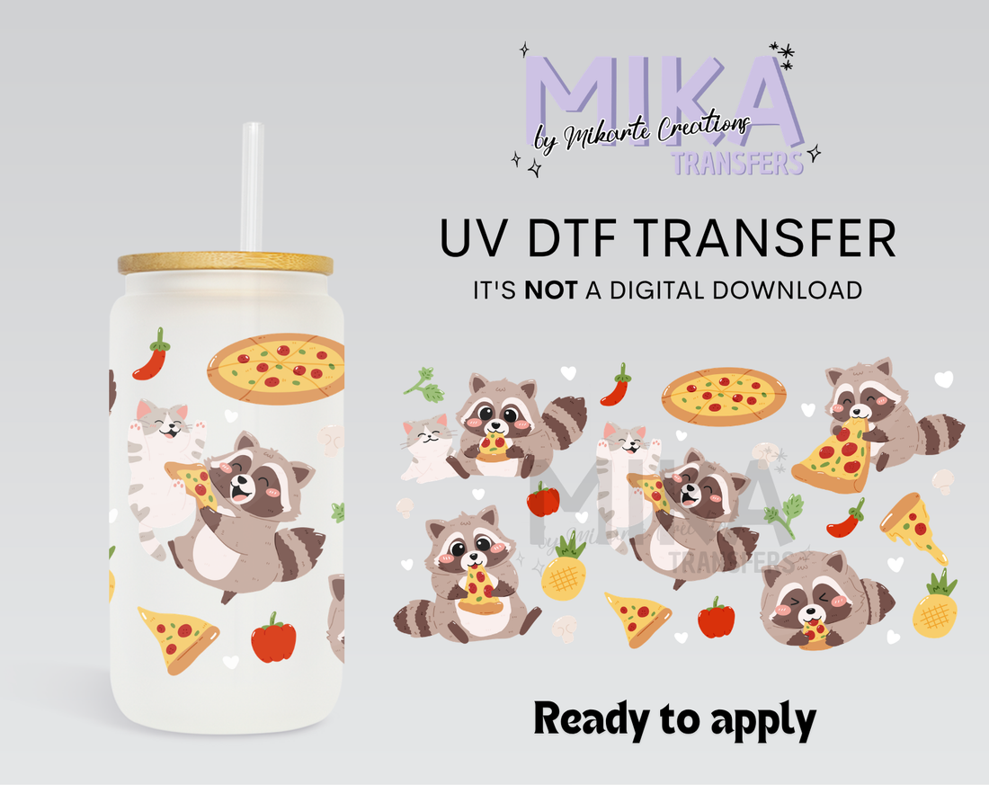 Pizza Raccoon | UV DTF